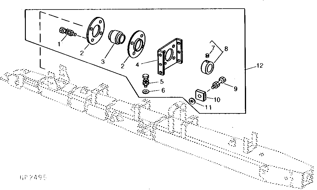 POWERSHAFT BEARING SUPPORT AND RELATED PARTS ( - 610600)