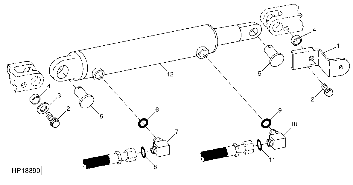 TILT CYLINDER HOSES AND FITTINGS - CONTOUR MASTER