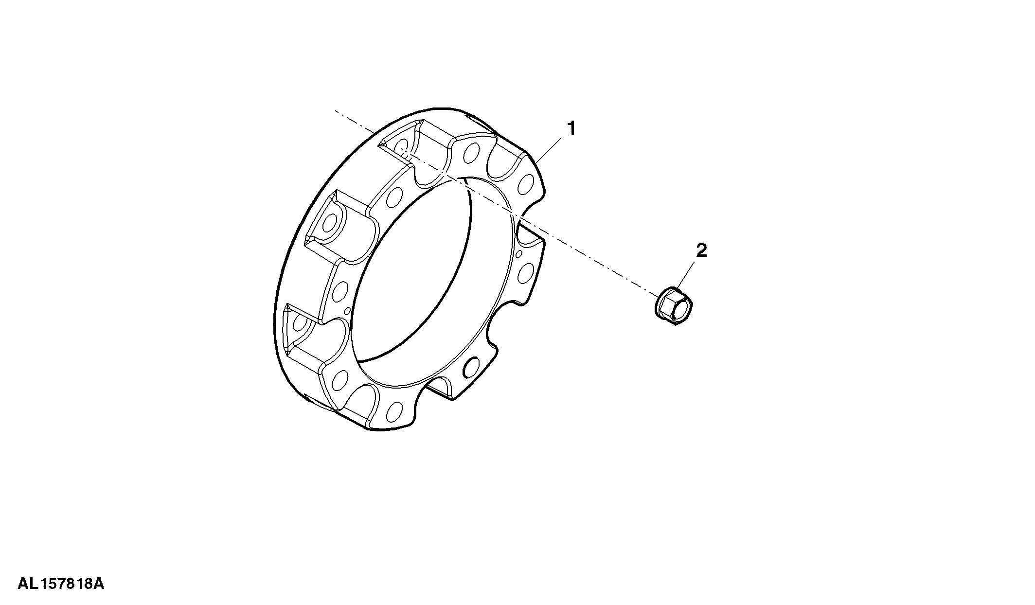 Hub Extension 60 mm, Front, Tread Adjustment