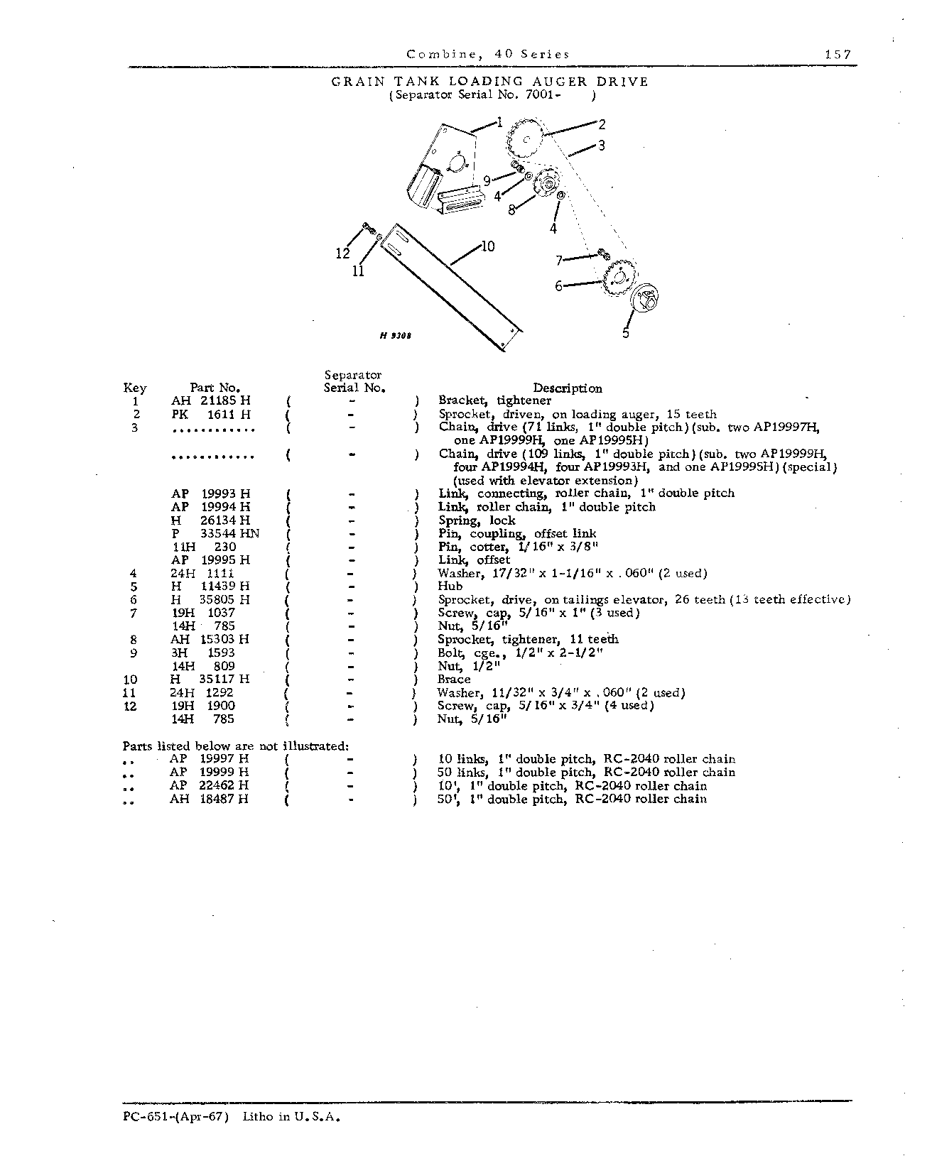 Drive Belts, Chains, and Tighteners (Continued)
