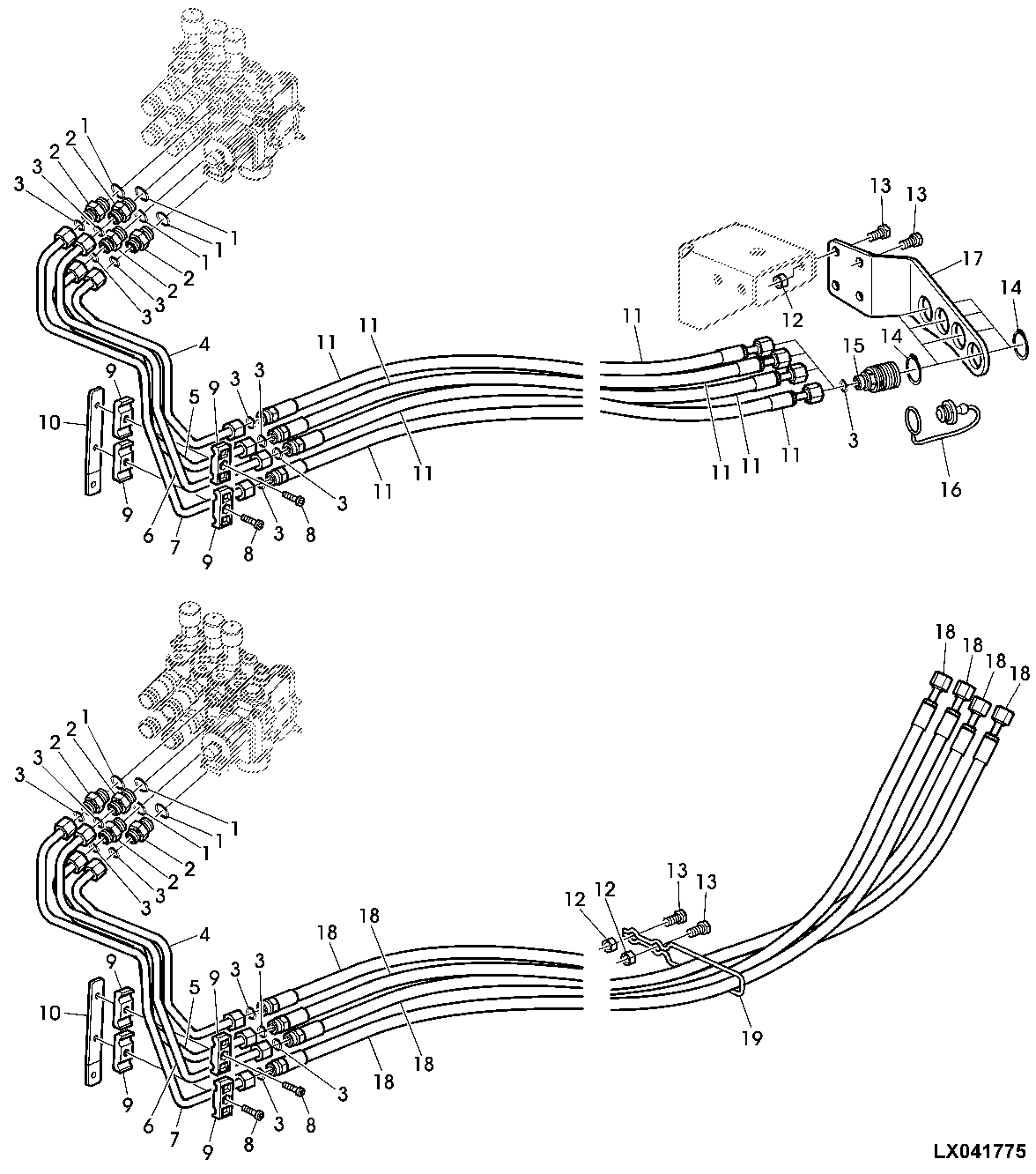 OIL LINES AND QUICK COUPLERS (FRONT LOADER)