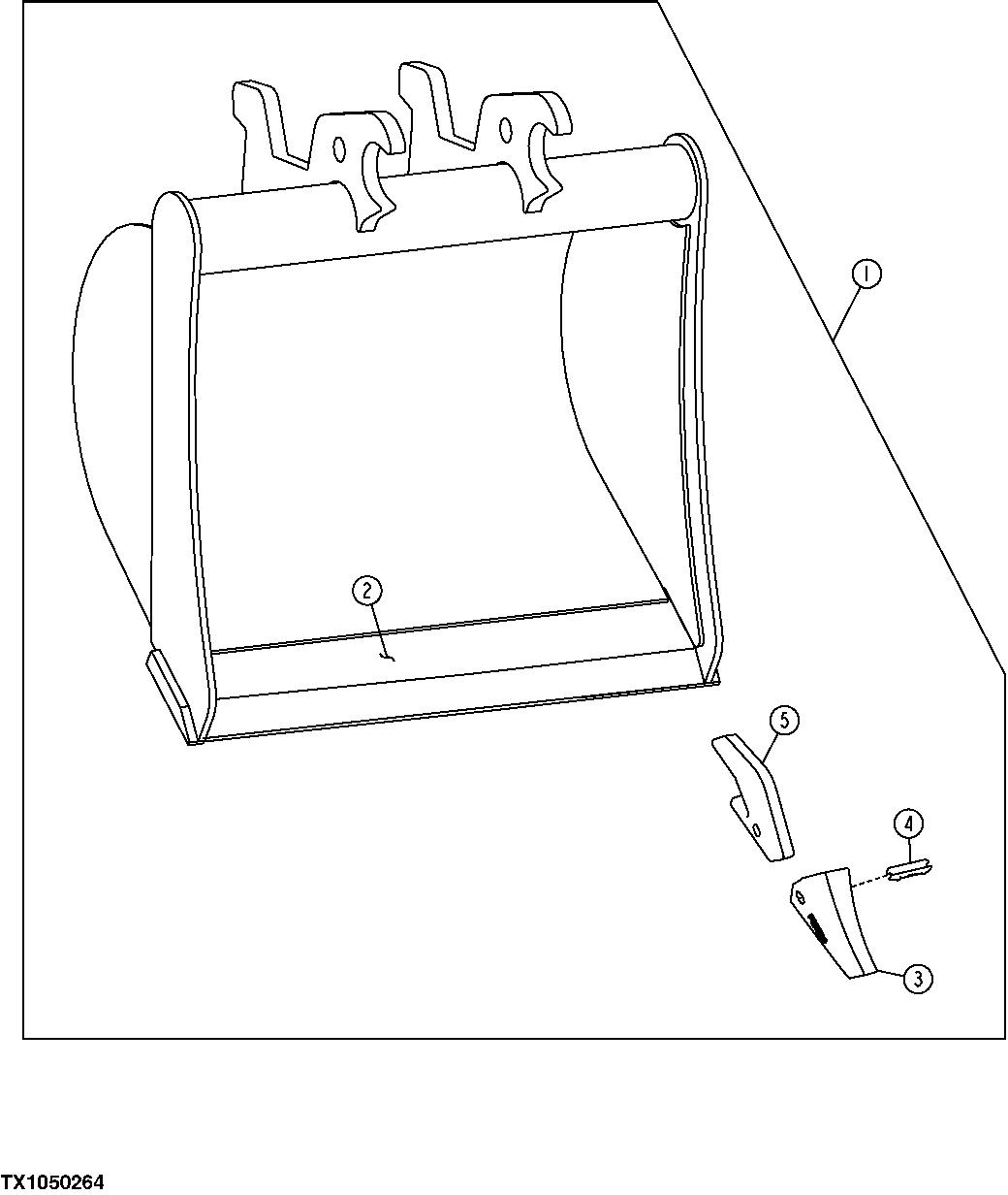 Heavy-Duty Bucket, 76.2 cm (30 in), 0.192 m³ (6.8 ft³)