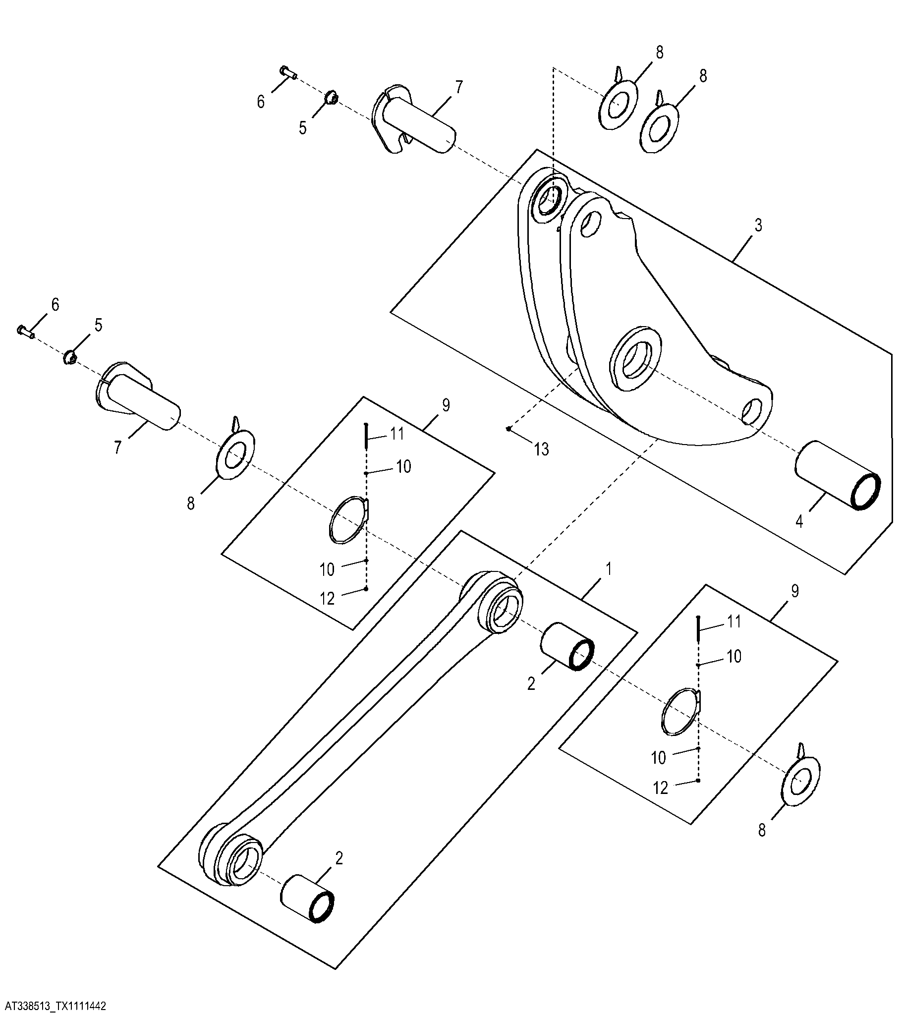 Loader Boom Linkage (High Lift Z-Bar) (NeverGrease™)