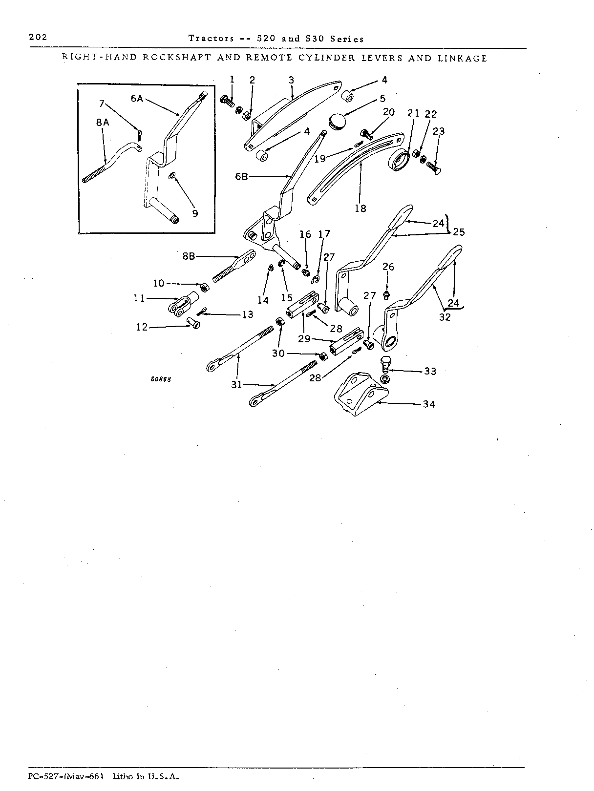 Lever Remote cylinder, R.H.