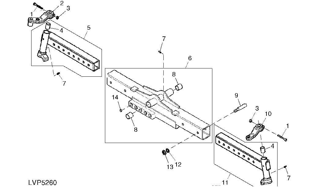 FRONT AXLE (2WD WITH ADJUSTABLE STEERING CYLINDER)