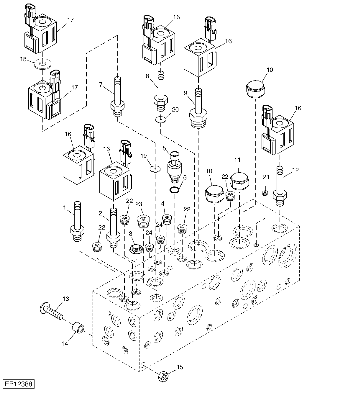 Main Hydraulic Valve Fittings Continued (300001 - 310000)