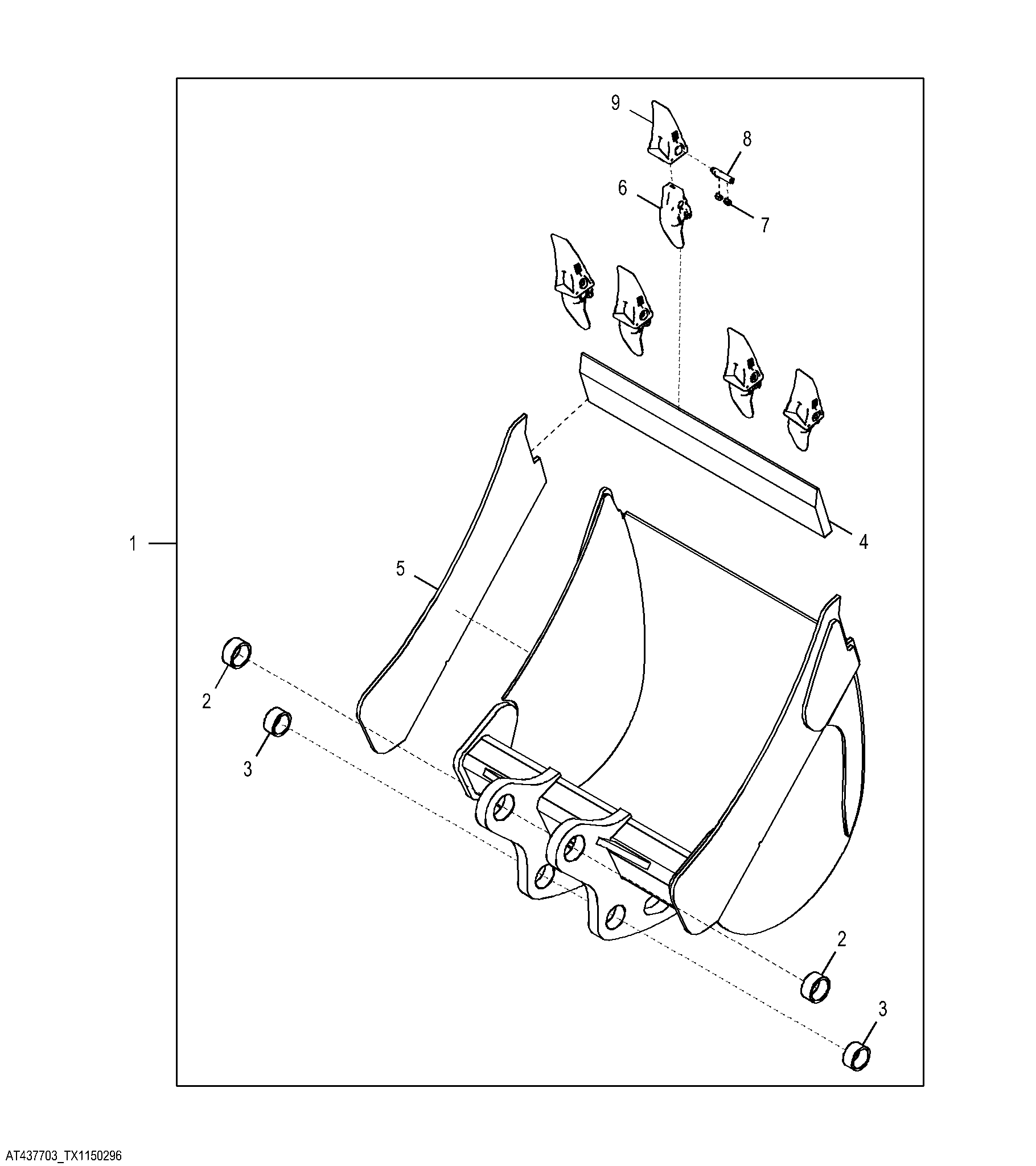 Severe Duty Bucket with TK Teeth, 76.20 cm (30.0 in) 0.283 m³ (10.0 ft³)