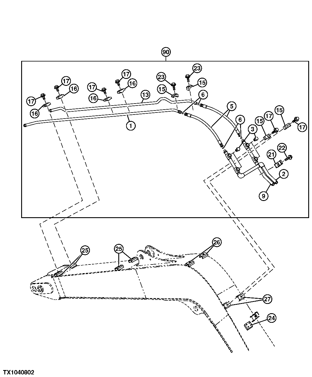 Boom High Flow Auxiliary Lines (Kit Built After Oct 2008)