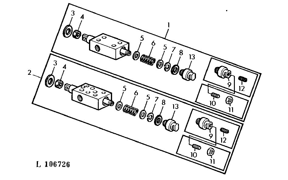 SELECTIVE CONTROL VALVE (SPOOL TYPE), (INDIVIDUAL PARTS)