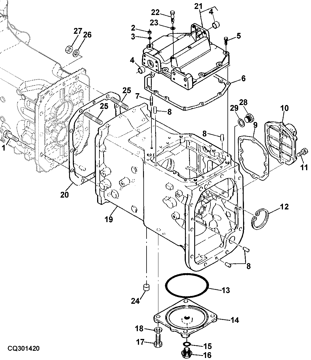 TRANSMISSION HOUSING (COLLARSHIFT OR SYNCSHUTTLE™ TRANSMISSION)