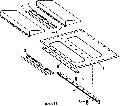 FEEDER HOUSE TOP SHEET AND DOORS - SIDEHILL (PADDLE TYPE)