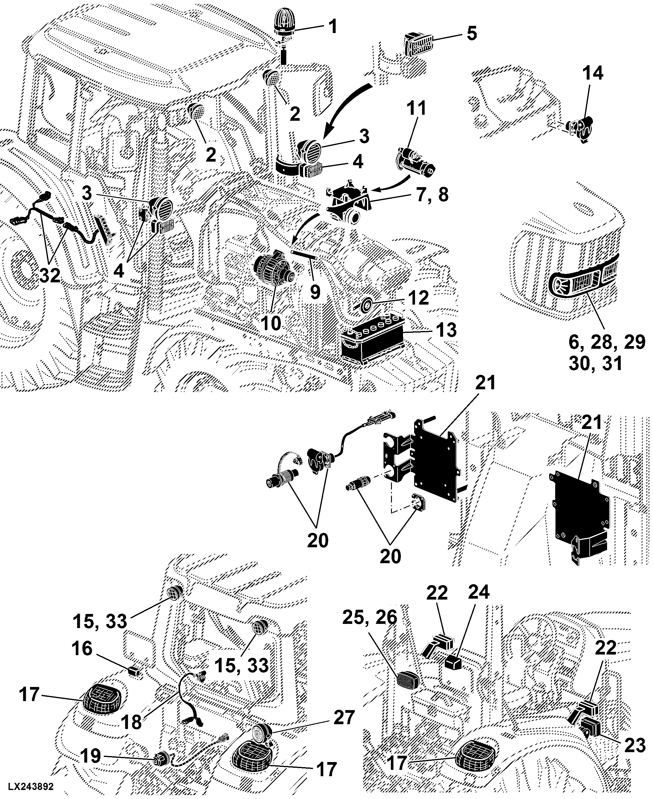 41 Electrical Components, Basic Equipment Without Wiring Harnesses