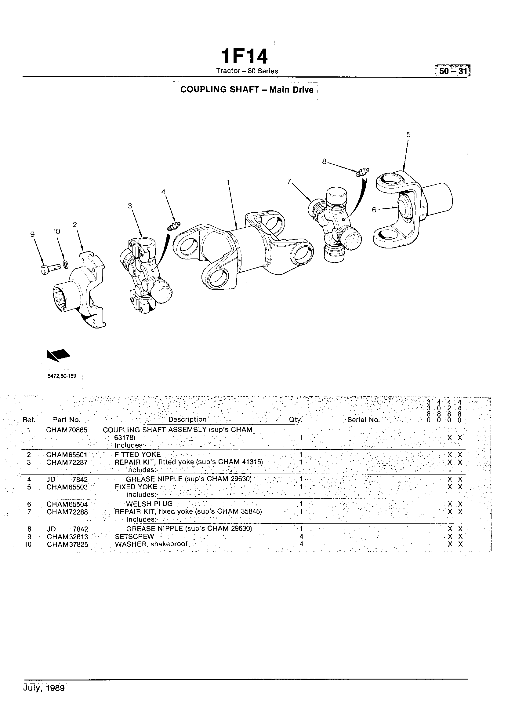Power Train Coupling Shaft - Main Drive