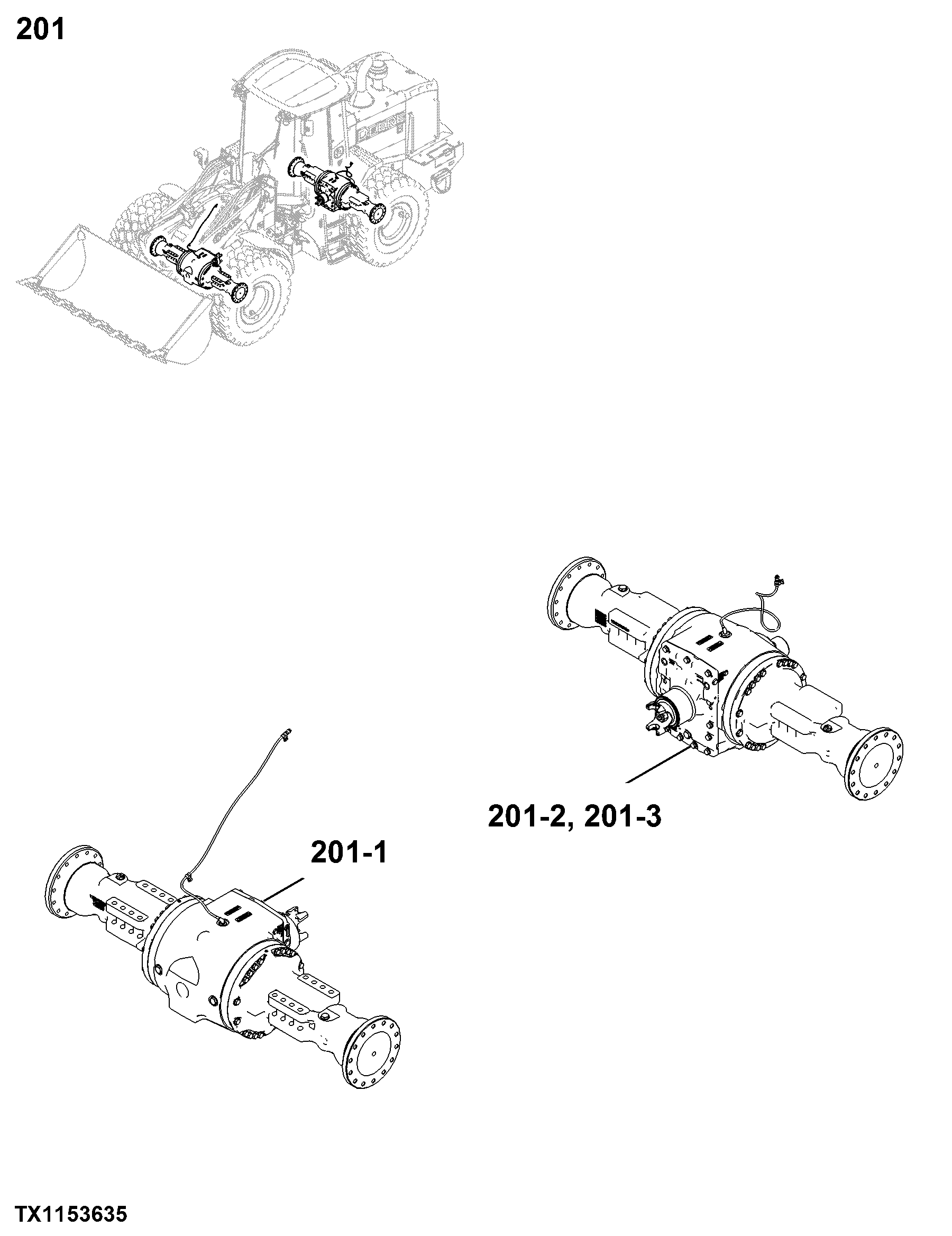 0201 Drive Axle Hsg & Support (Inc. Final Drives)