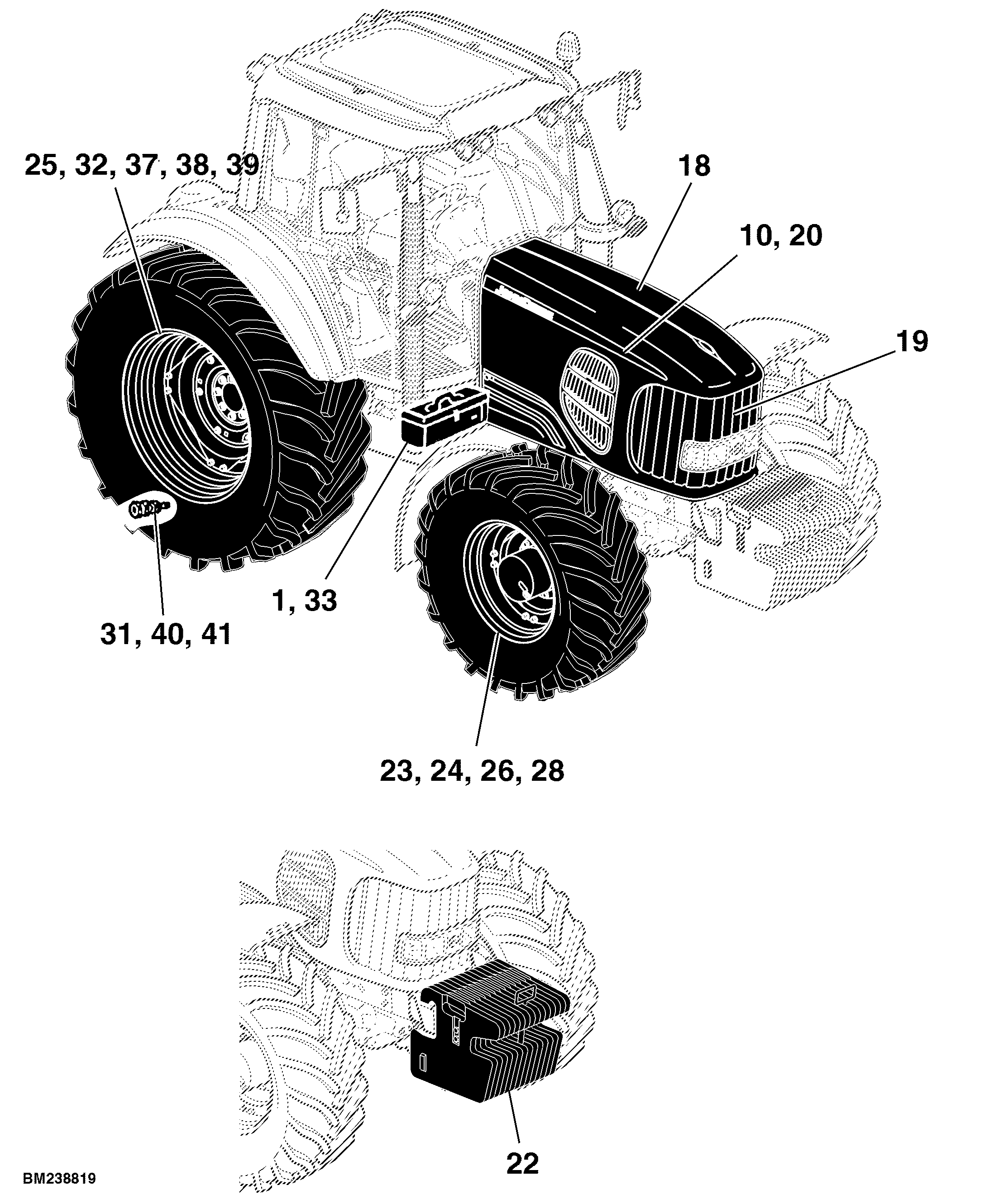 80 FRAME, FRONT AXLES, SHEETS, MISCELLANEOUS