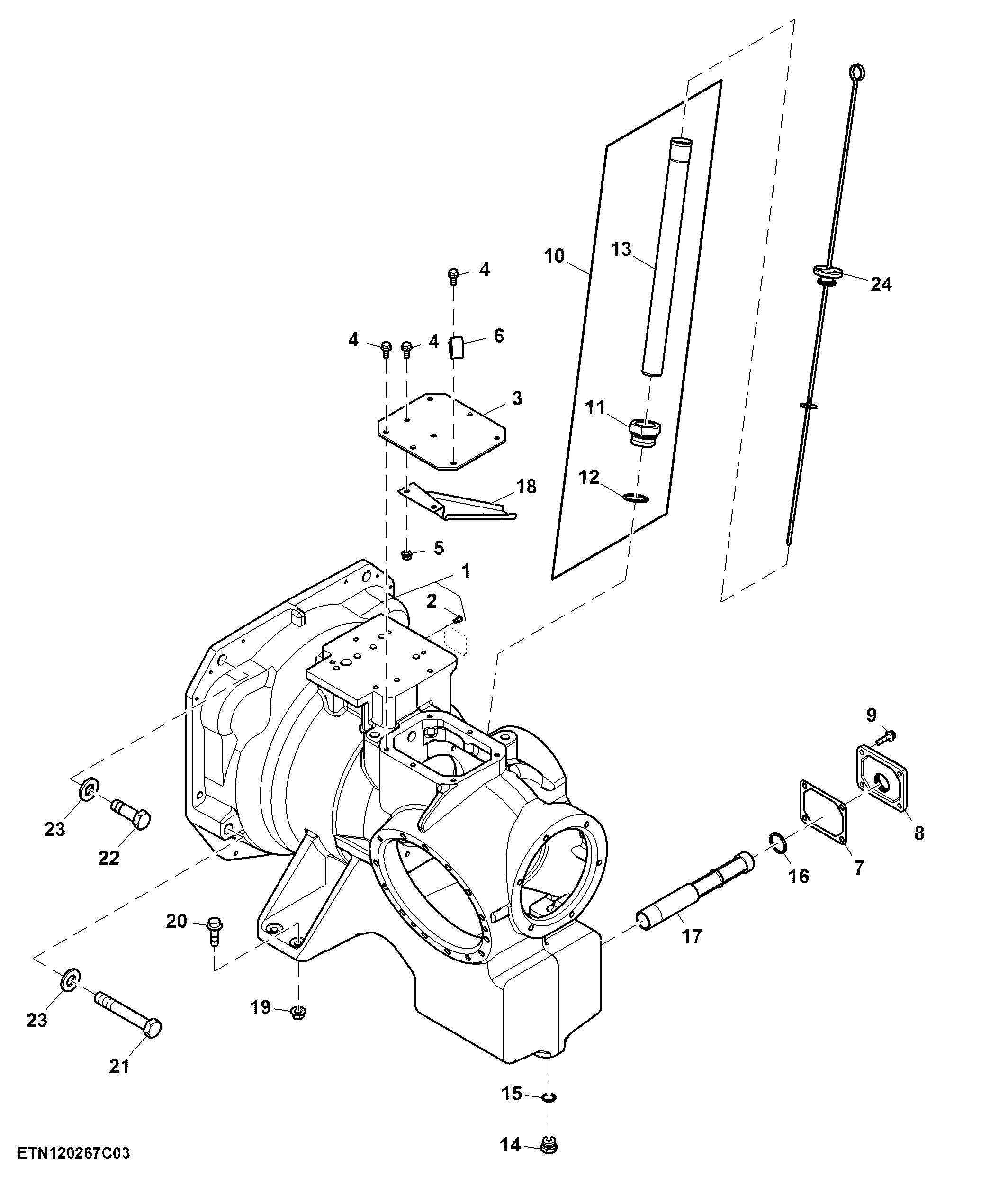 Engine Gear Case Housing, Tier 2 and Stage 5