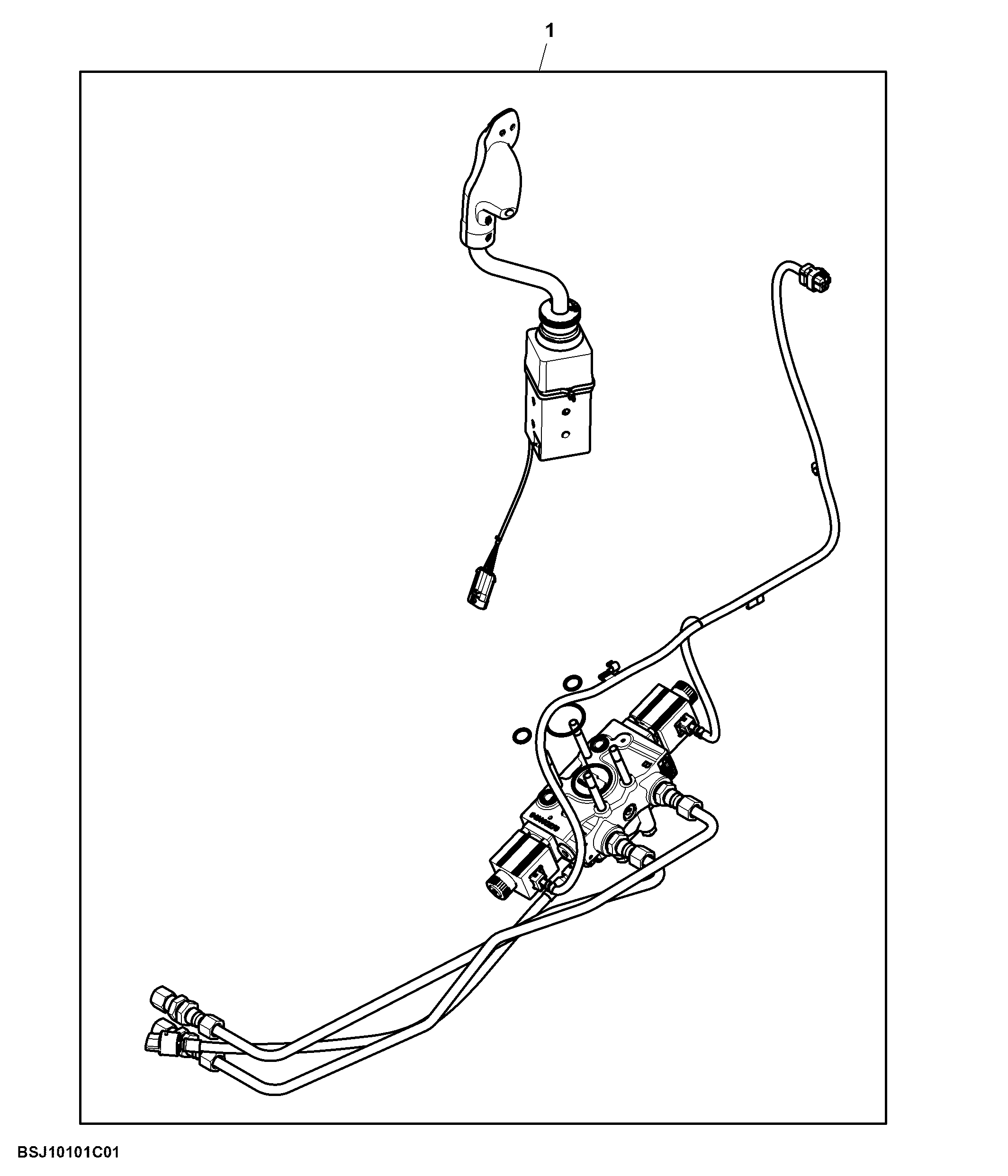 Attachment, Dual Mid Mount to Triple Mid Mount SCV (1/4)