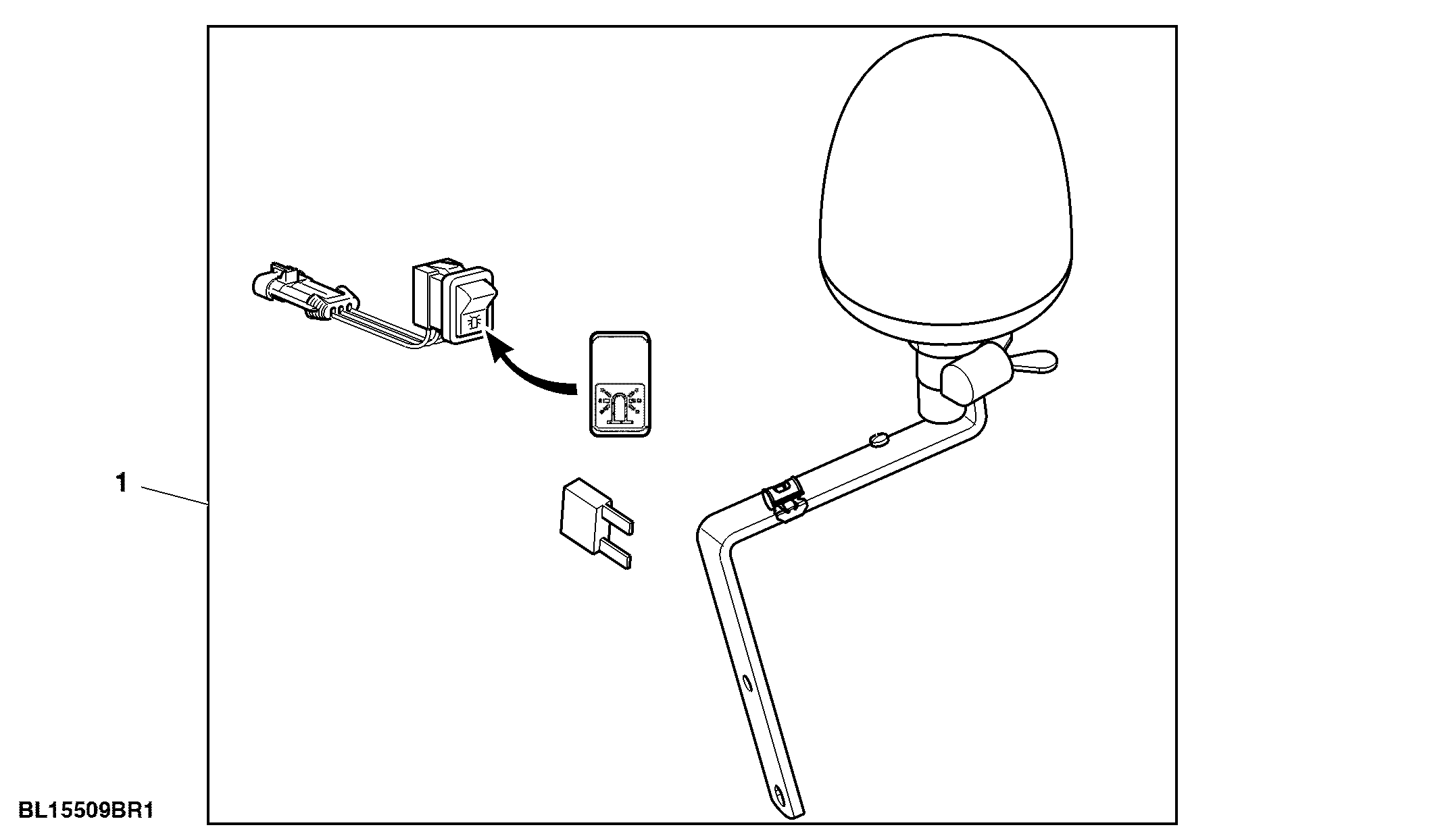 Attachment, Beacon Light / Mounting Parts, LH