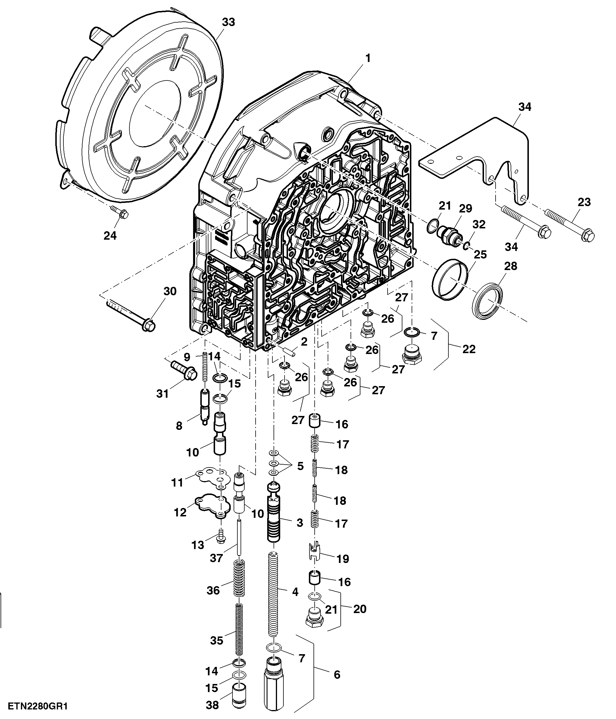Housing, Front cover, PowrQuad™ / AutoQuad™