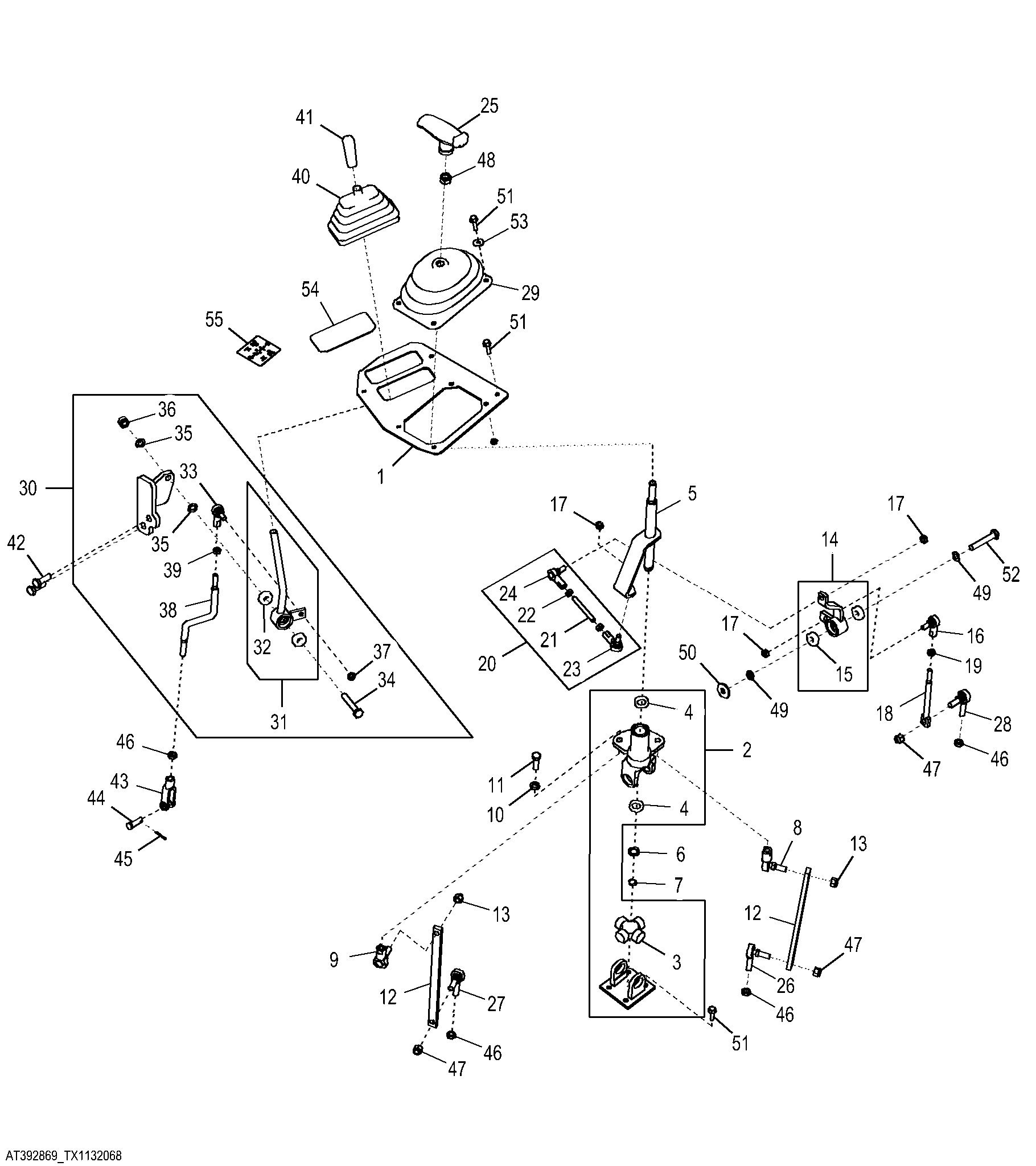 Hydraulic Control with Auxiliary, without Winch