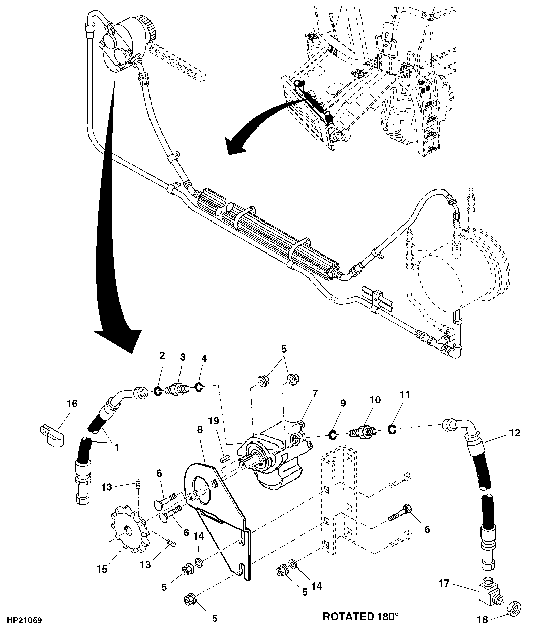 FEEDER HOUSE GEAR CASE COOLER LUBE OIL PUMP, WITHOUT DUST SUPPRESSION