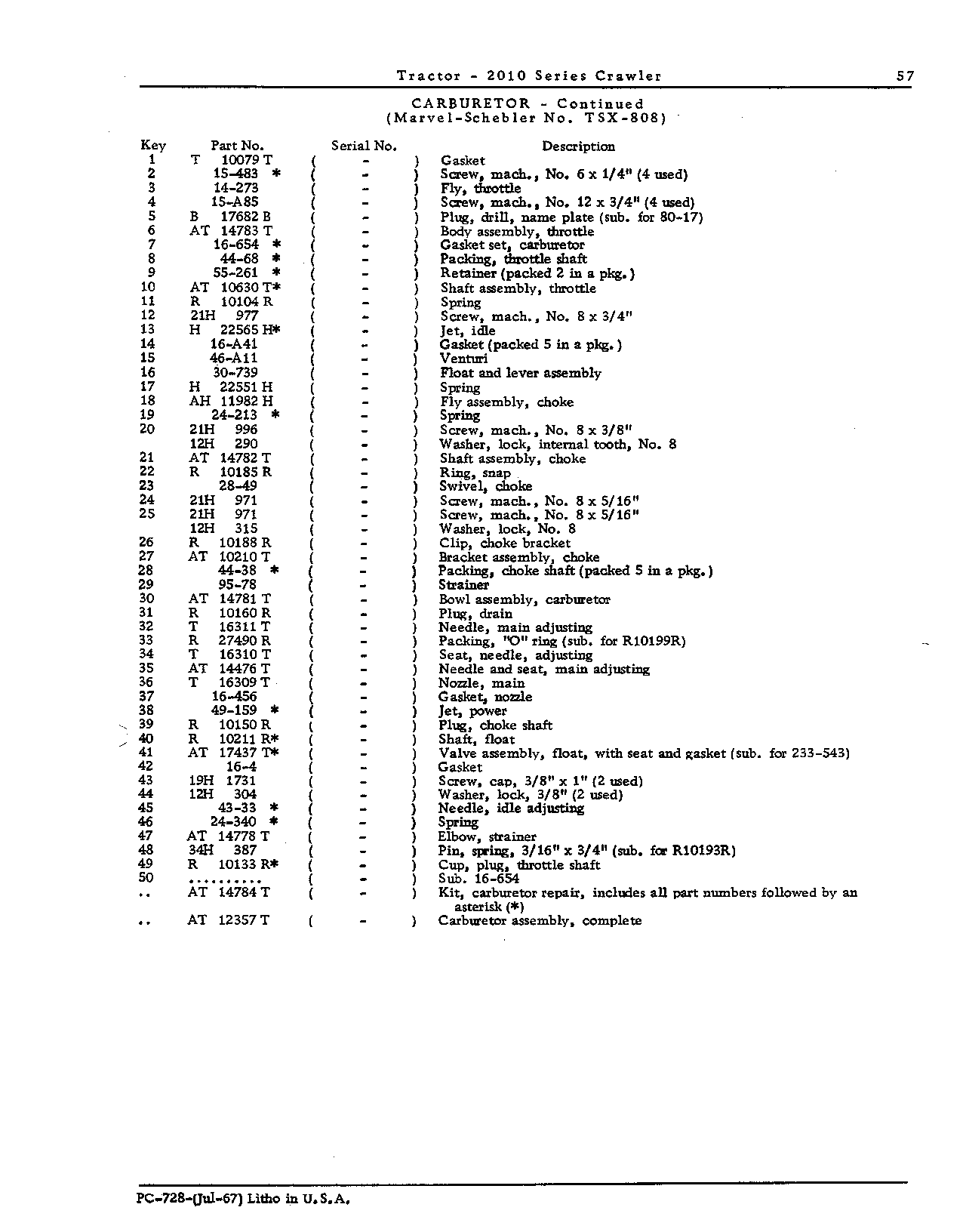 Carburetor (Continued)