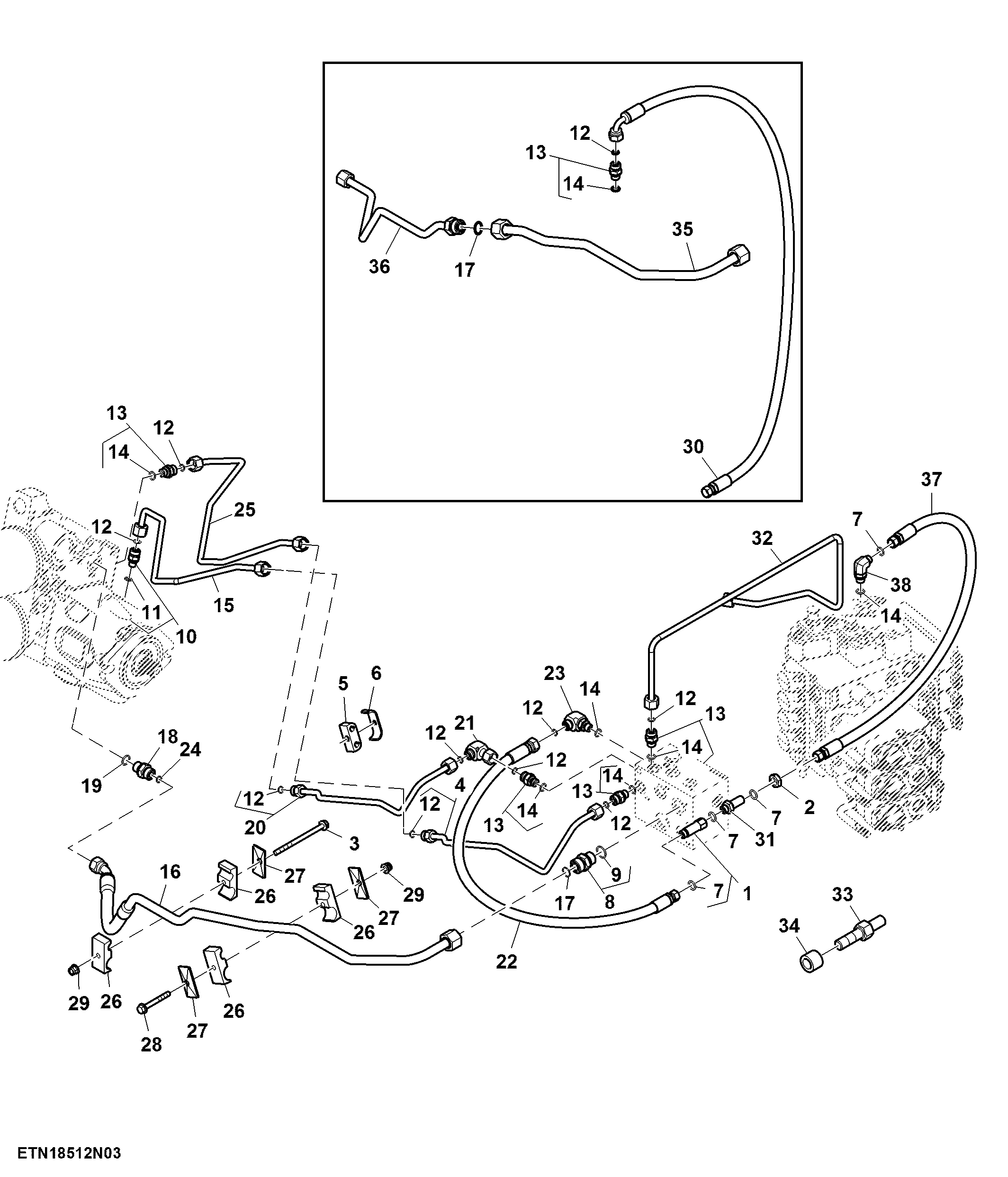 Load Sense Line, Primary Resolution Manifold (907101 - )