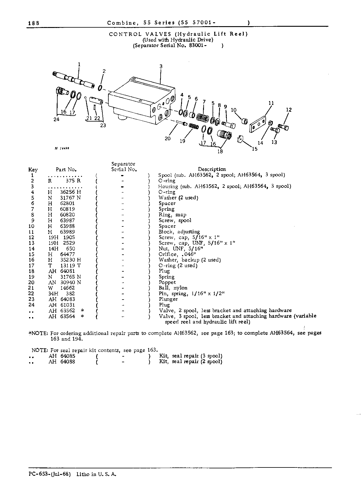 Lift Reel Hydraulics (Continued)