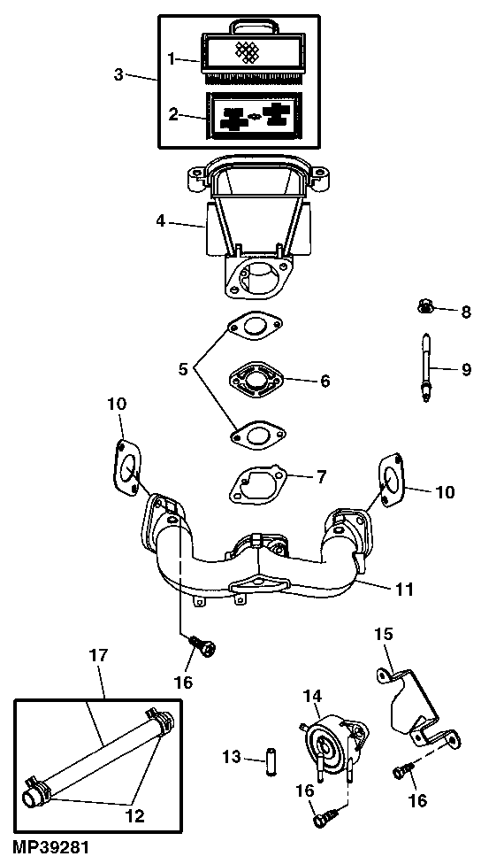 Air Filter and Fuel Pump (ENGINE MARKED 406577-0139-E1)