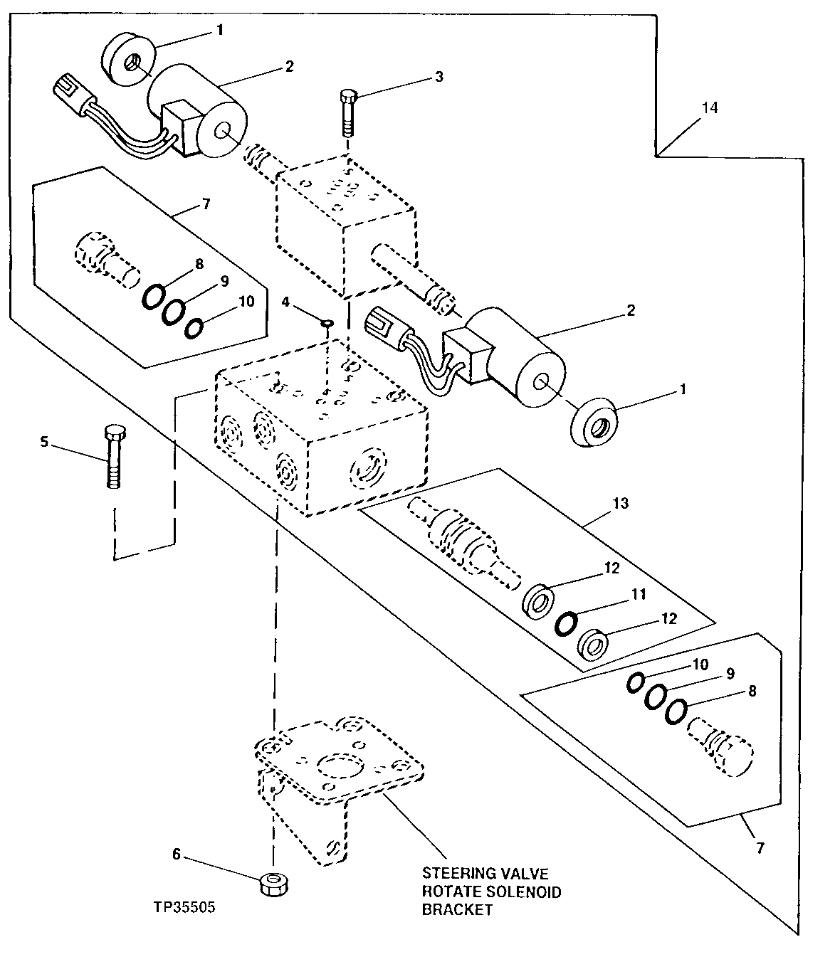 ROTATE SOLENOID CONTROL VALVE WITH CROSSOVER