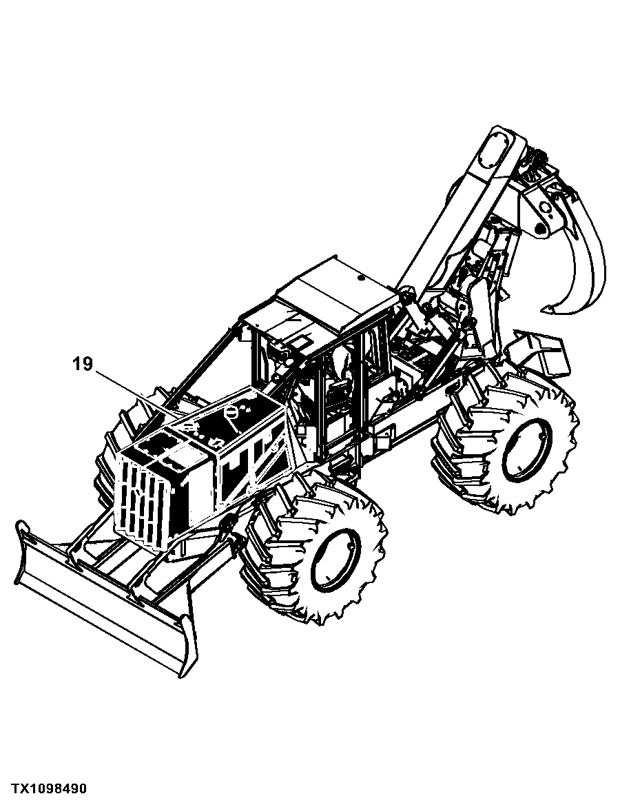 848H Cable and Grapple Skidder (PIN: 1DW848HX_ _C630436 - C666892) (PIN: 1DW848HX_ _D630436 - D666892)