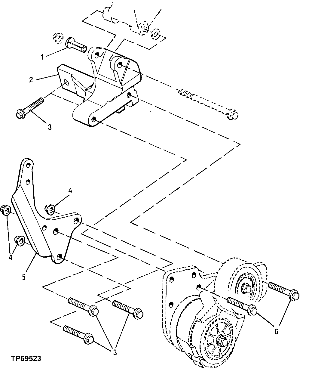 ALTERNATOR MOUNTING BRACKETS (T06068TT056, PE6068TT056 AND PE6068TT060)