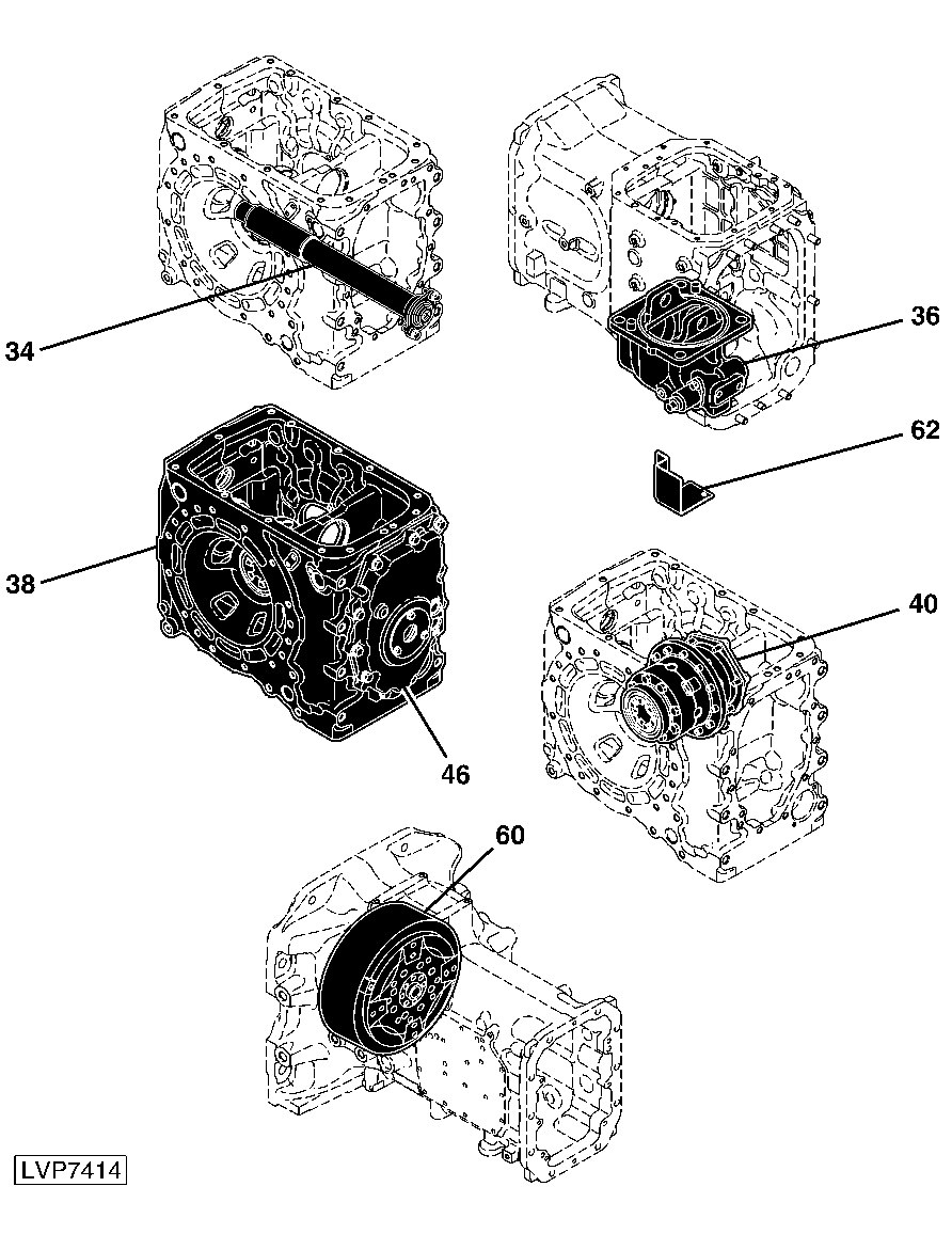 510 Powerreverser™ Transmission (P/R) Without Electro-Hydraulic (EH) HI/Low Tractor