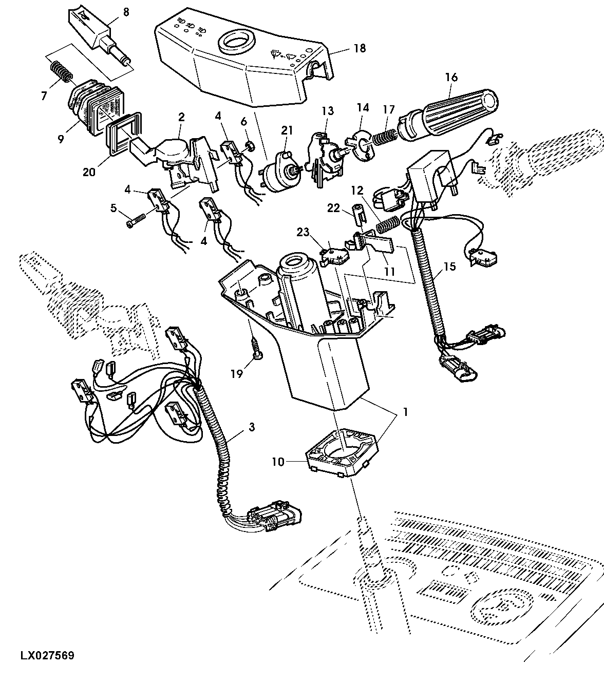 MULTIFUNCTION UNIT, W/O ELECTR. REVERSER CONTROL (CAB)
