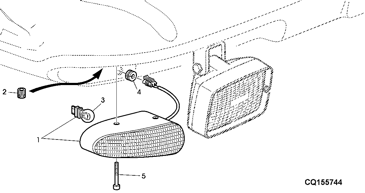 Turn Signal Lights / Hazard Warning Lights, Cab Roof, Front