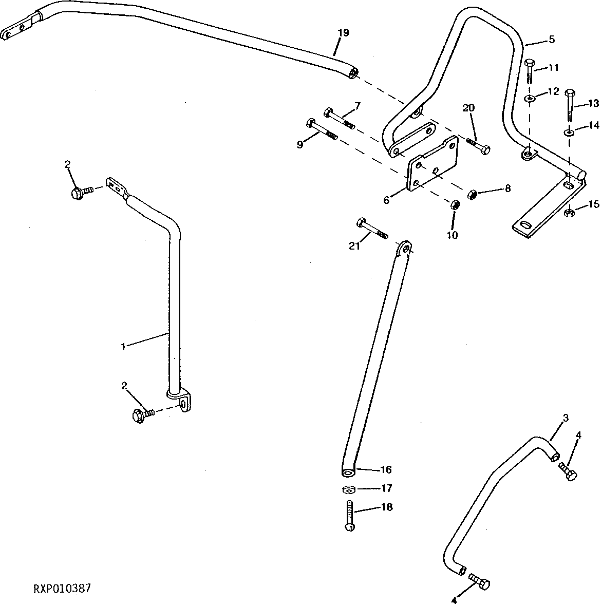 HANDRAILS (2-POST FOLDING ROPS/OPEN STATION)
