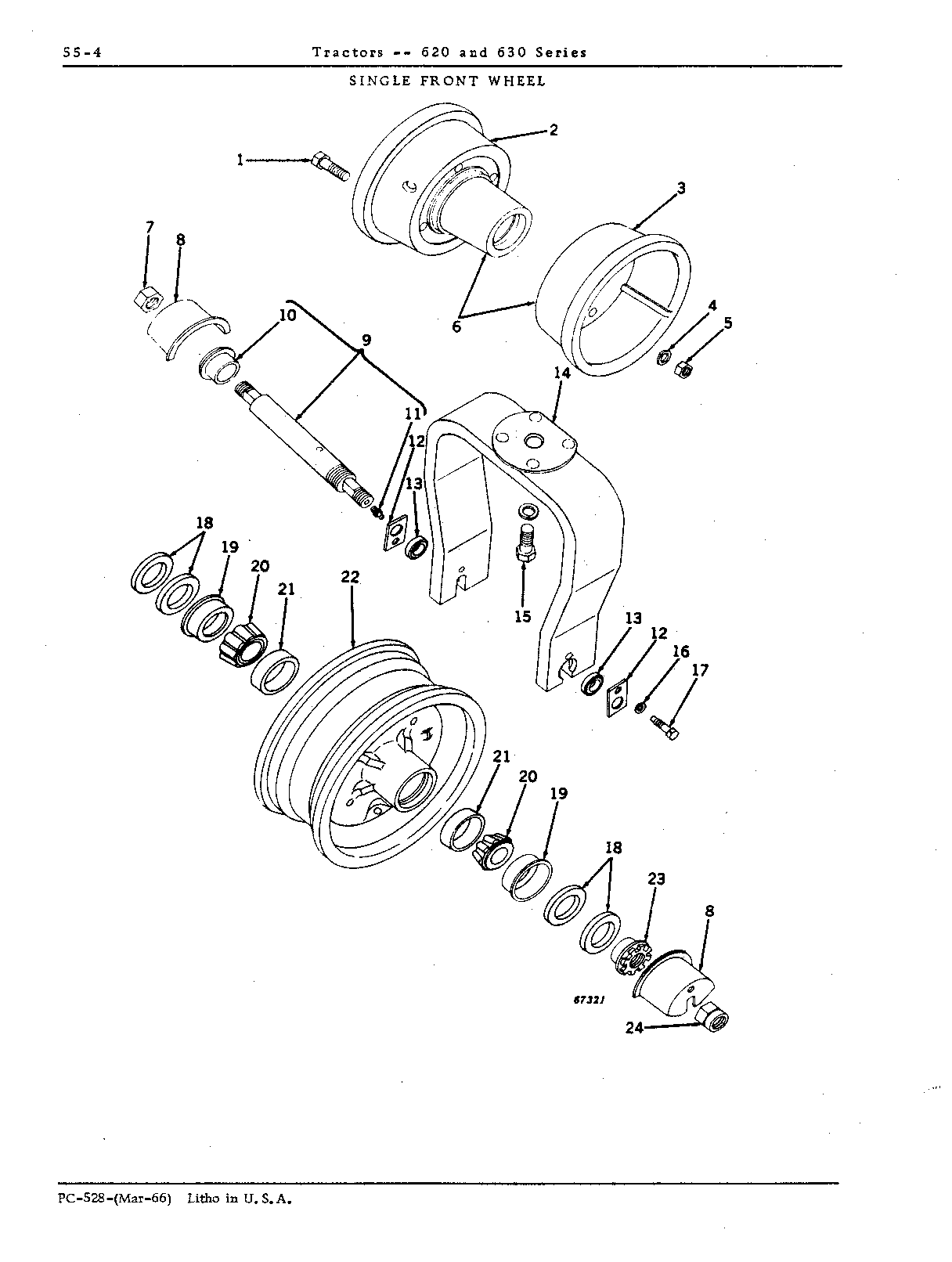 Single front wheel