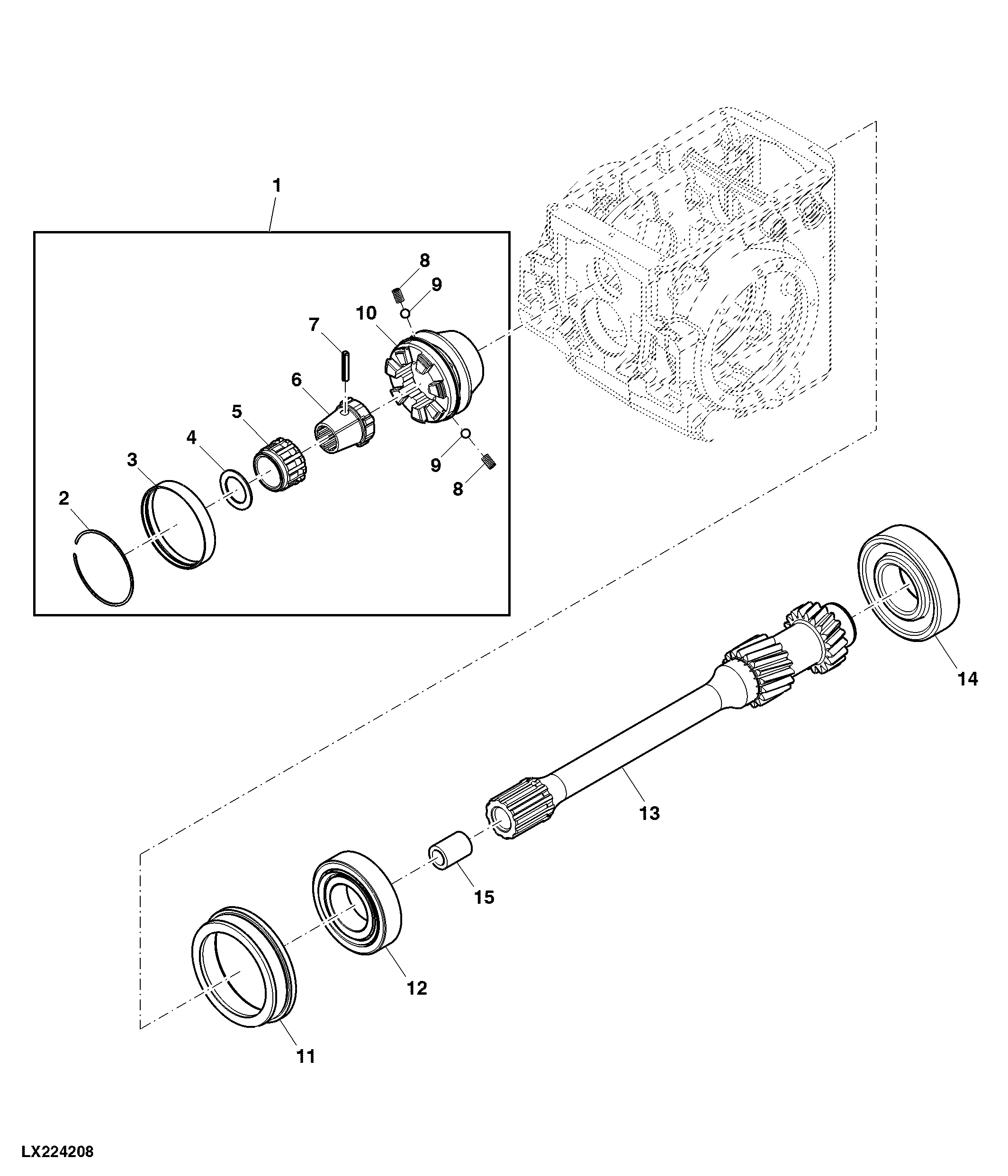 PTO Inner Controls, W/ Ground Drive, 540 / 540E