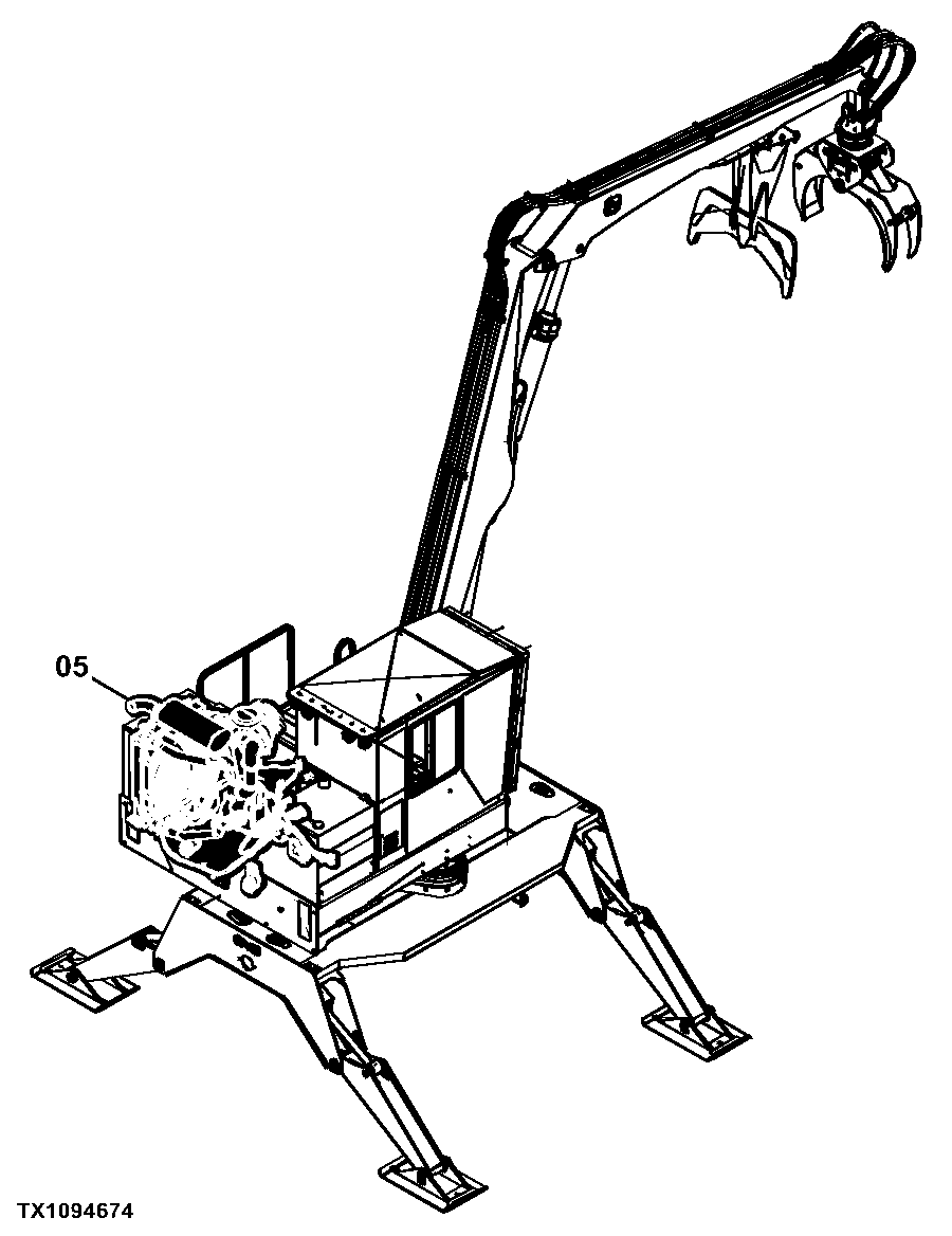 437D Knuckleboom Log Loader (PIN: 1T0437DX_ _C182218- )