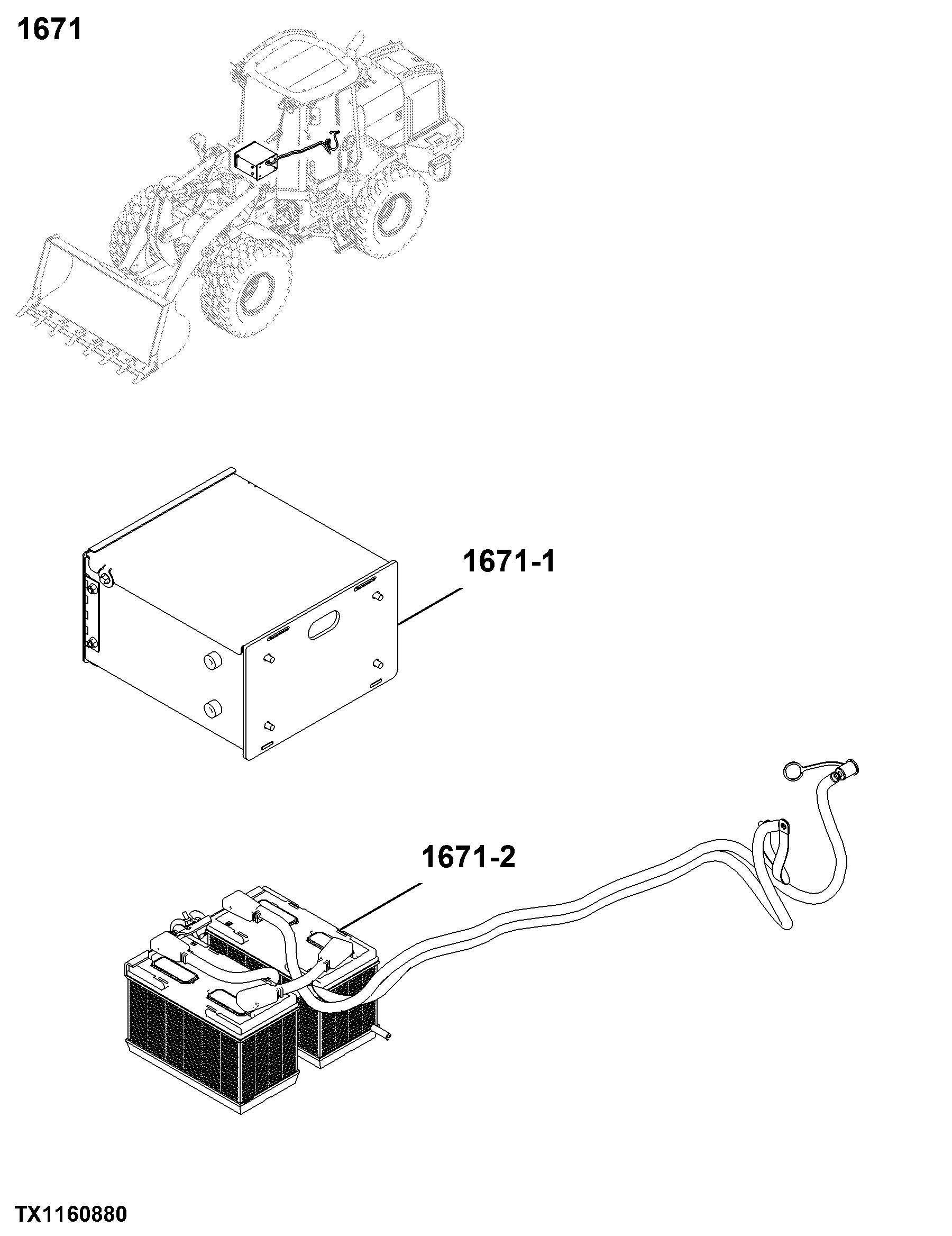 1671 Batteries, Support and Cables