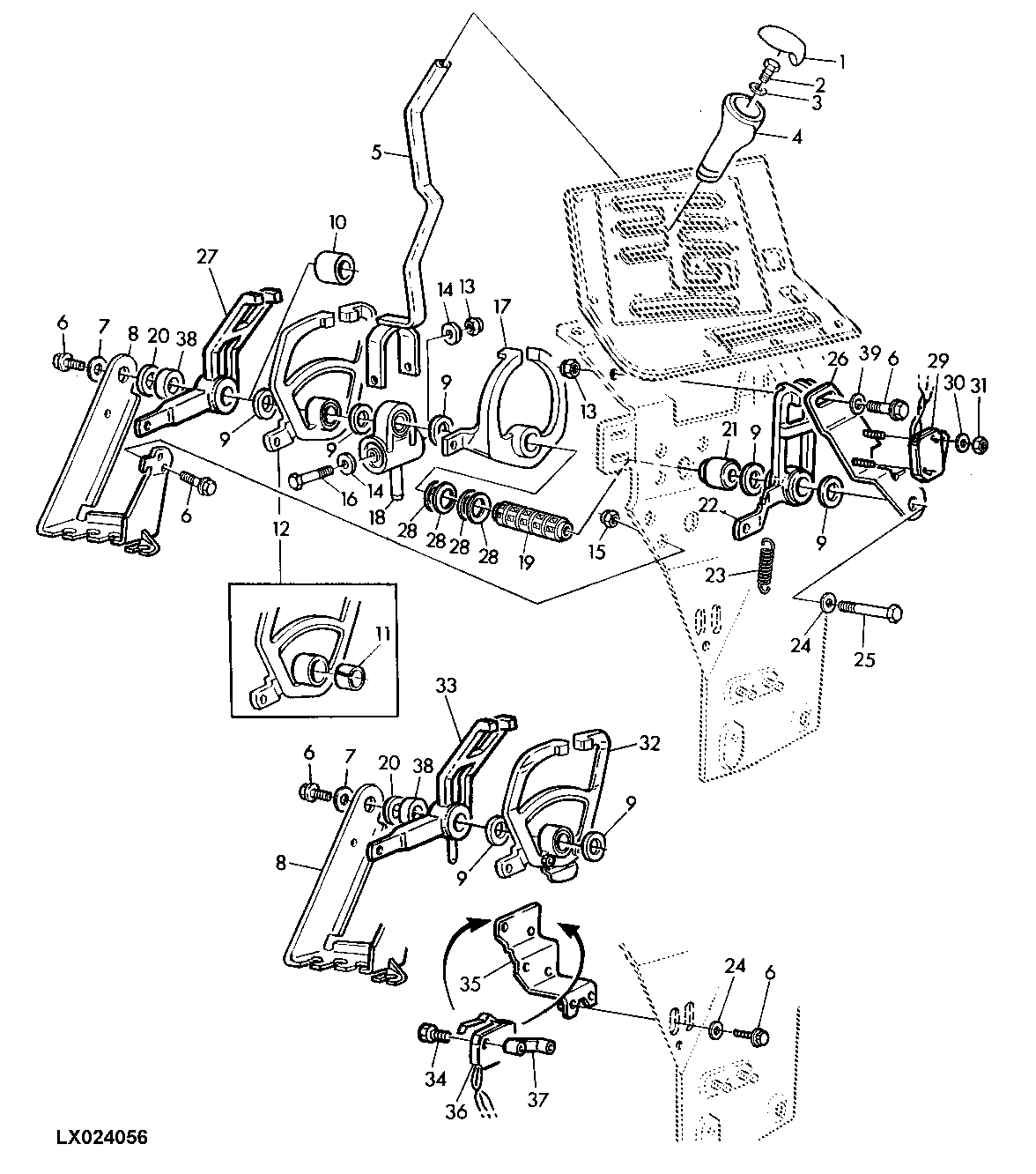 RANGE SHIFTING (POWRQUAD WITH REVERSER CONTROL AT STEERING COLUMN)