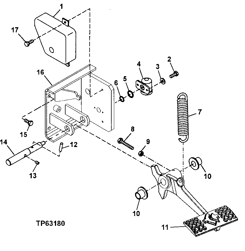 INCHING PEDAL AND LINKAGE (DD) (SN -580170)