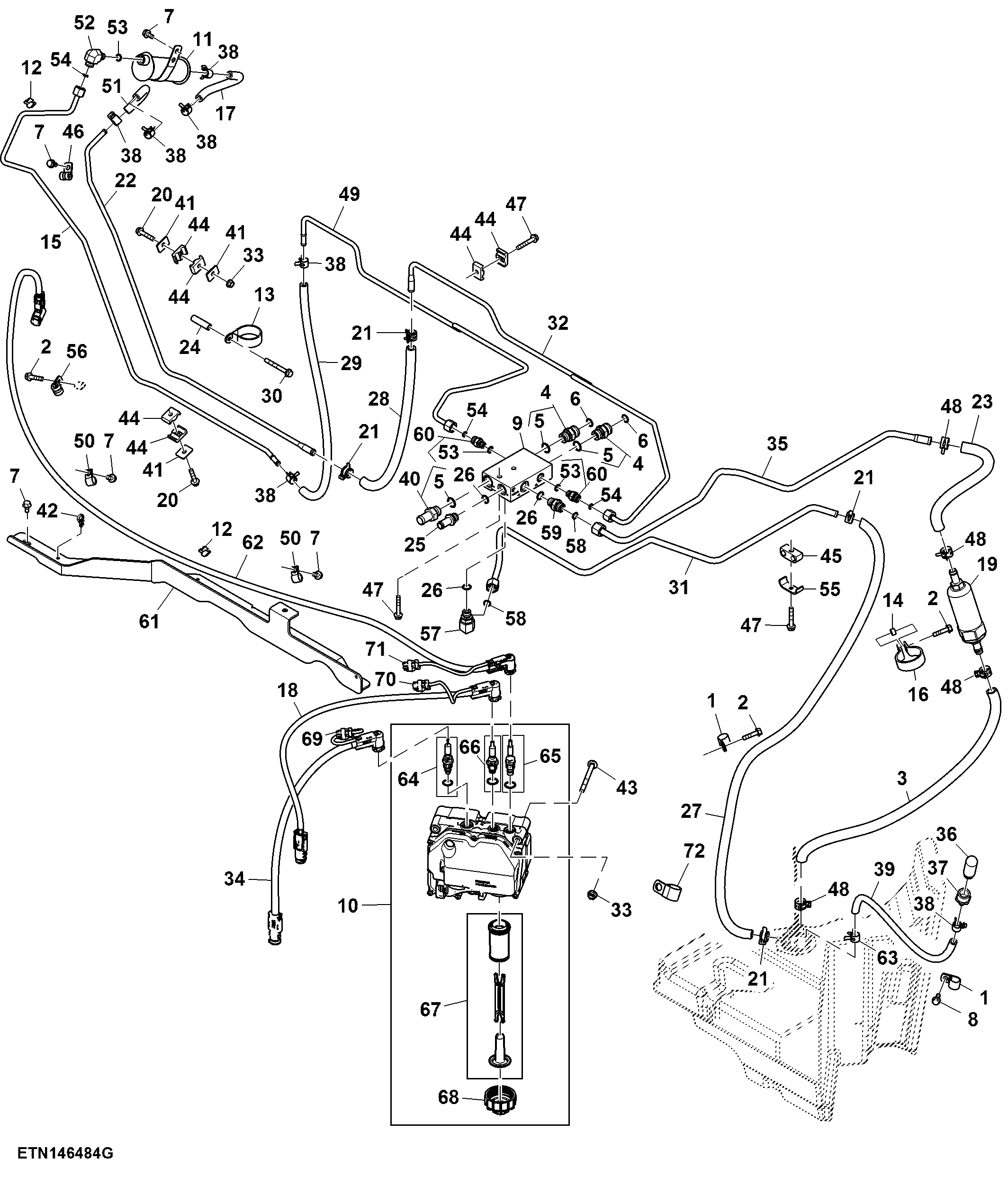 Diesel Exhaust Fluid Lines and Pump, 13.5 L, FT4 Engine ( - 801468)