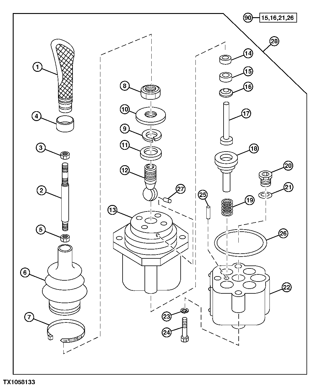 Auxiliary Joystick Pilot Controller Components