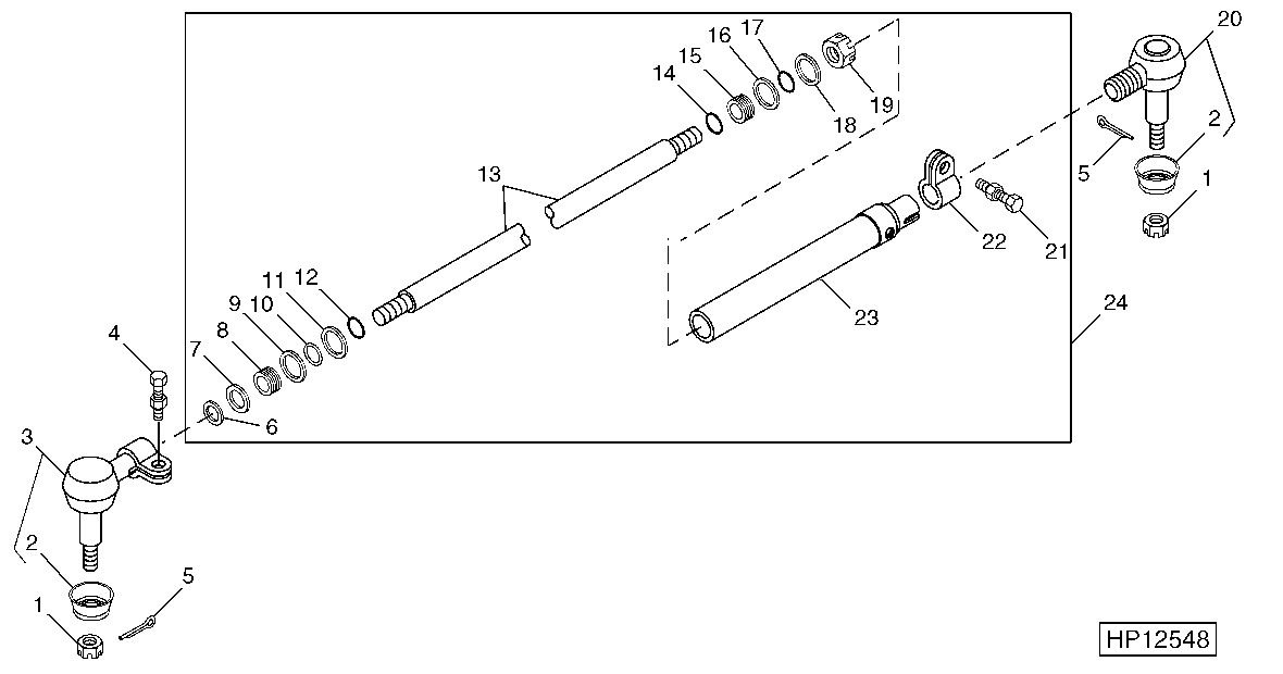 Steering Cylinder, 4WD and Heavy Duty Rear Axle