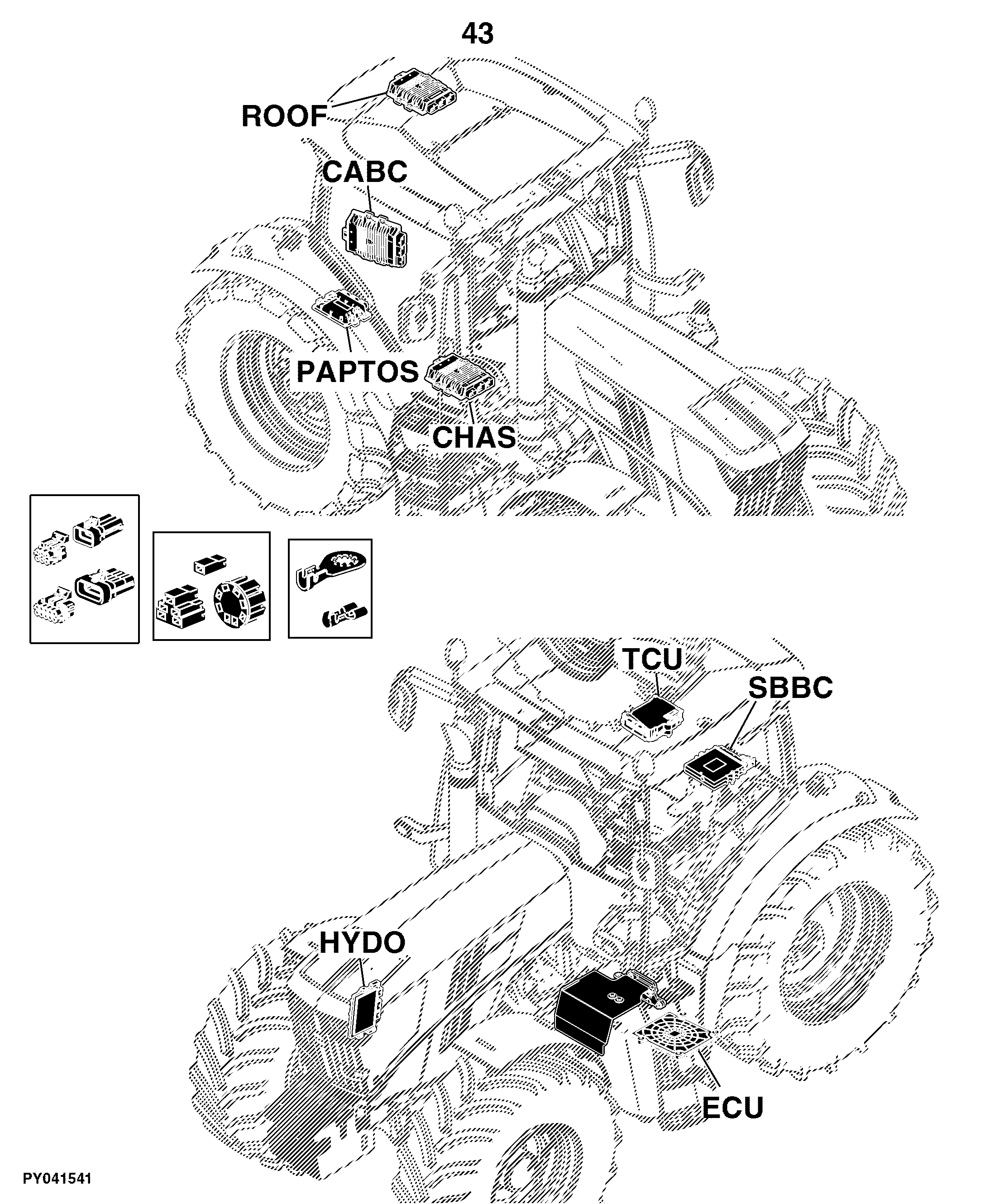6190R Tractor (Europe Edition, Engine SN: 6068RXXXXXX)(Interim Tier 4)