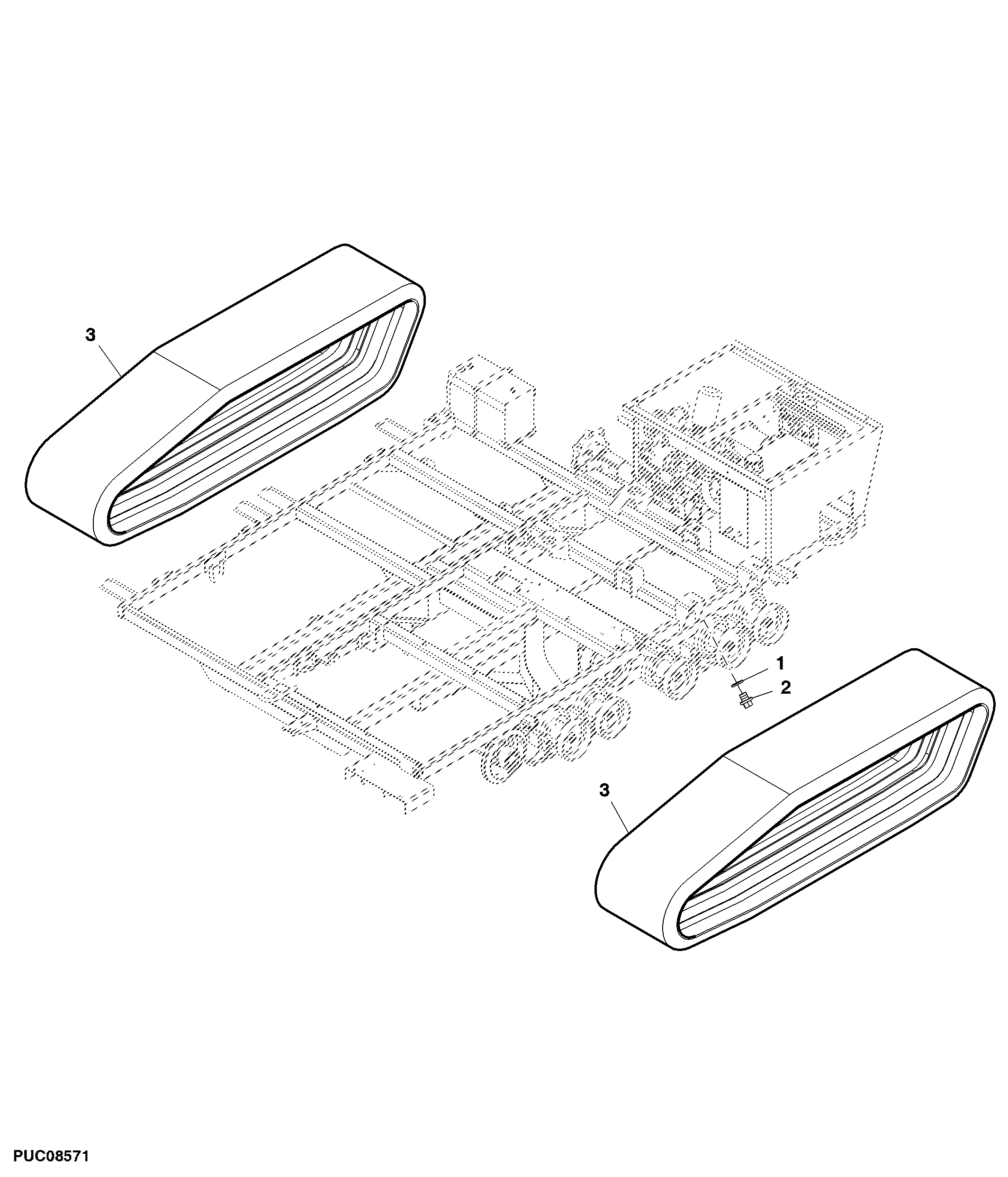Rubber Track Belt, XinChai 498BT Engine Version