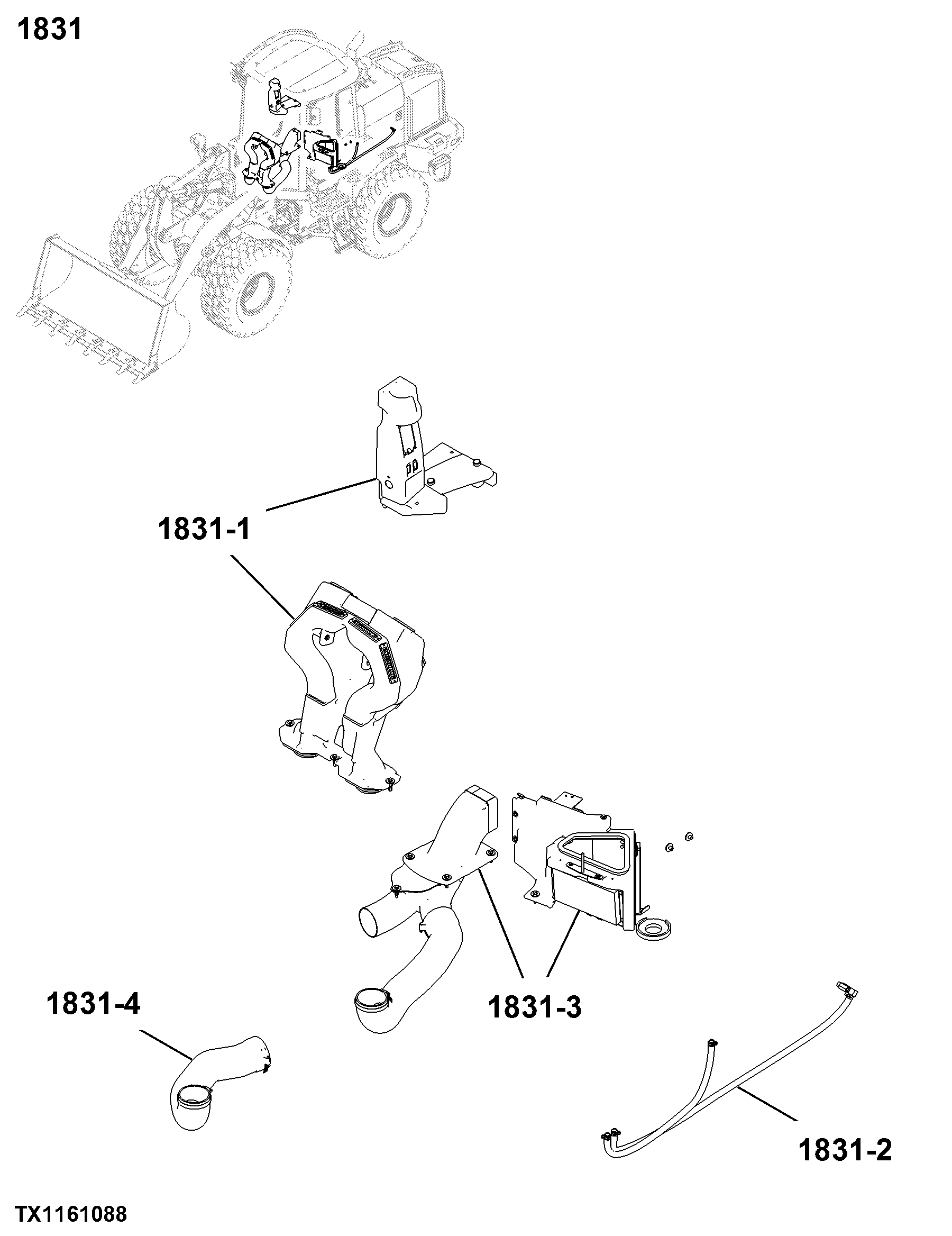 1831 Heater, Hoses and Controls