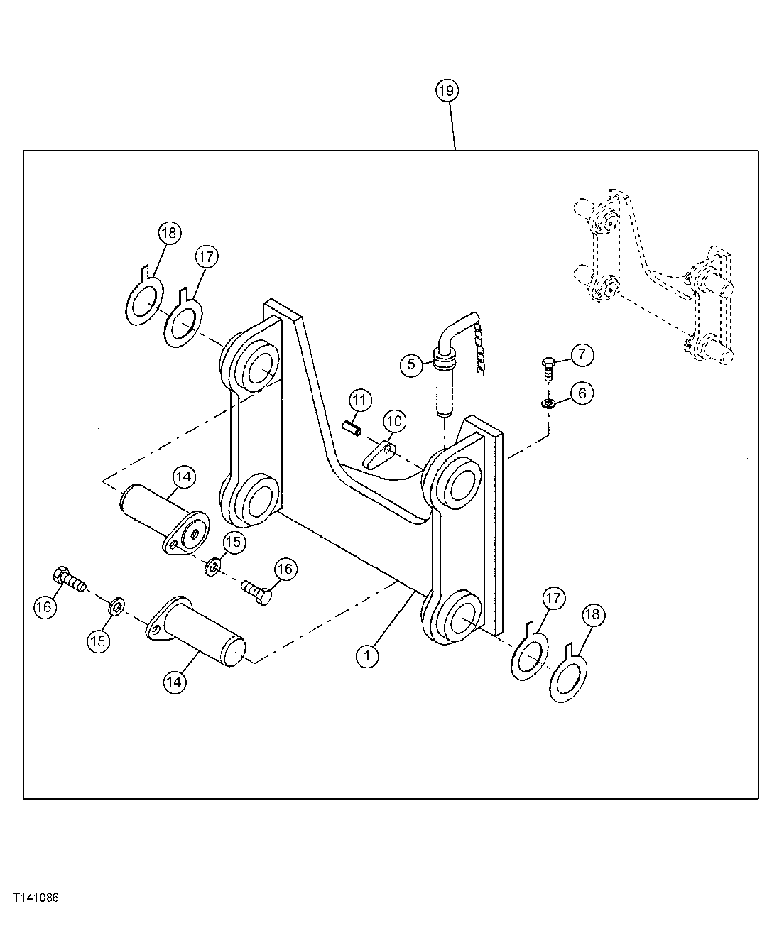 ATTACHING DRAWBAR, HITCH PIN, AND MOUNTING PINS