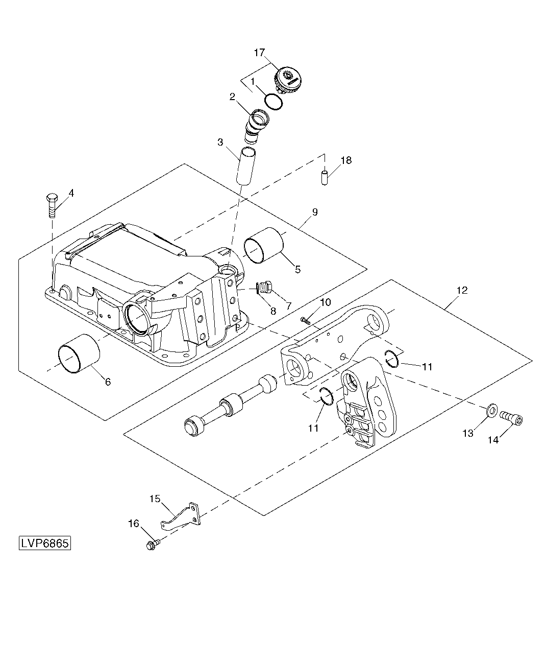 HOUSING, BREATHER, CENTER LINK BRACKET (ELECTRO-HYDRAULIC HITCH)
